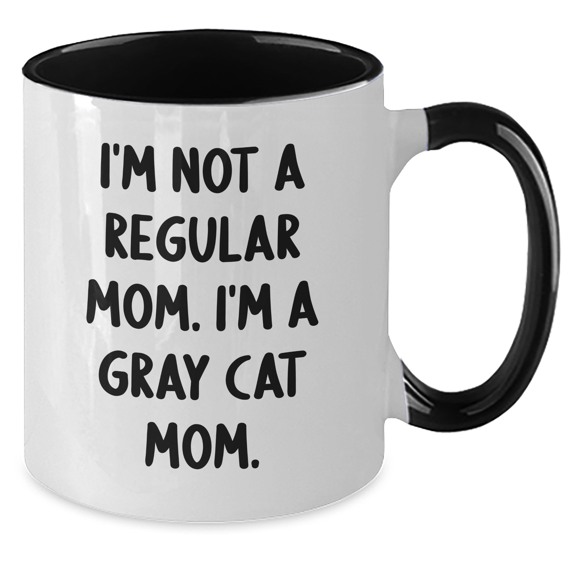 Funny Gray Cat Mom Gifts for Friends Graduation Unique Two Tone Coffee Mugs Gifts from Family - Additional