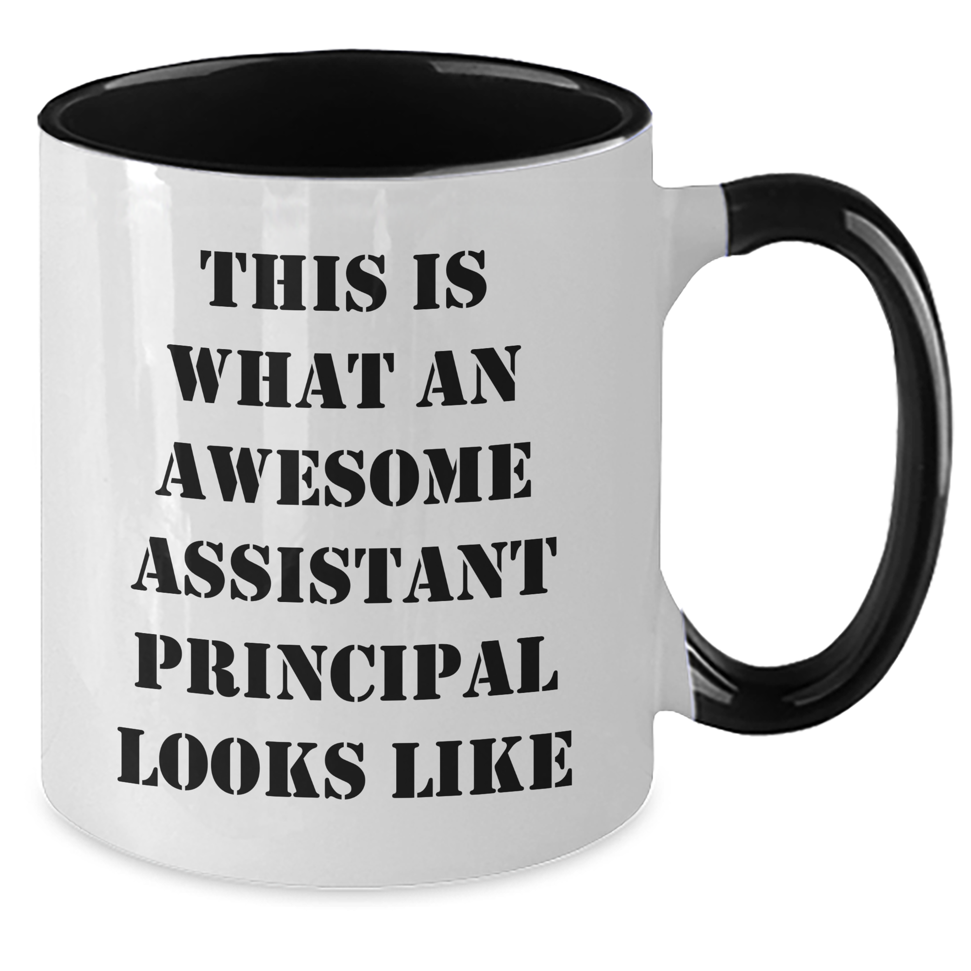 Awesome Assistant Principal Gifts from Friends - Funny Two Tone Coffee Mugs for Him, 'This Is What An Awesome Assistant Principal Looks Like' - Father's Day Unique Gifts - Additional