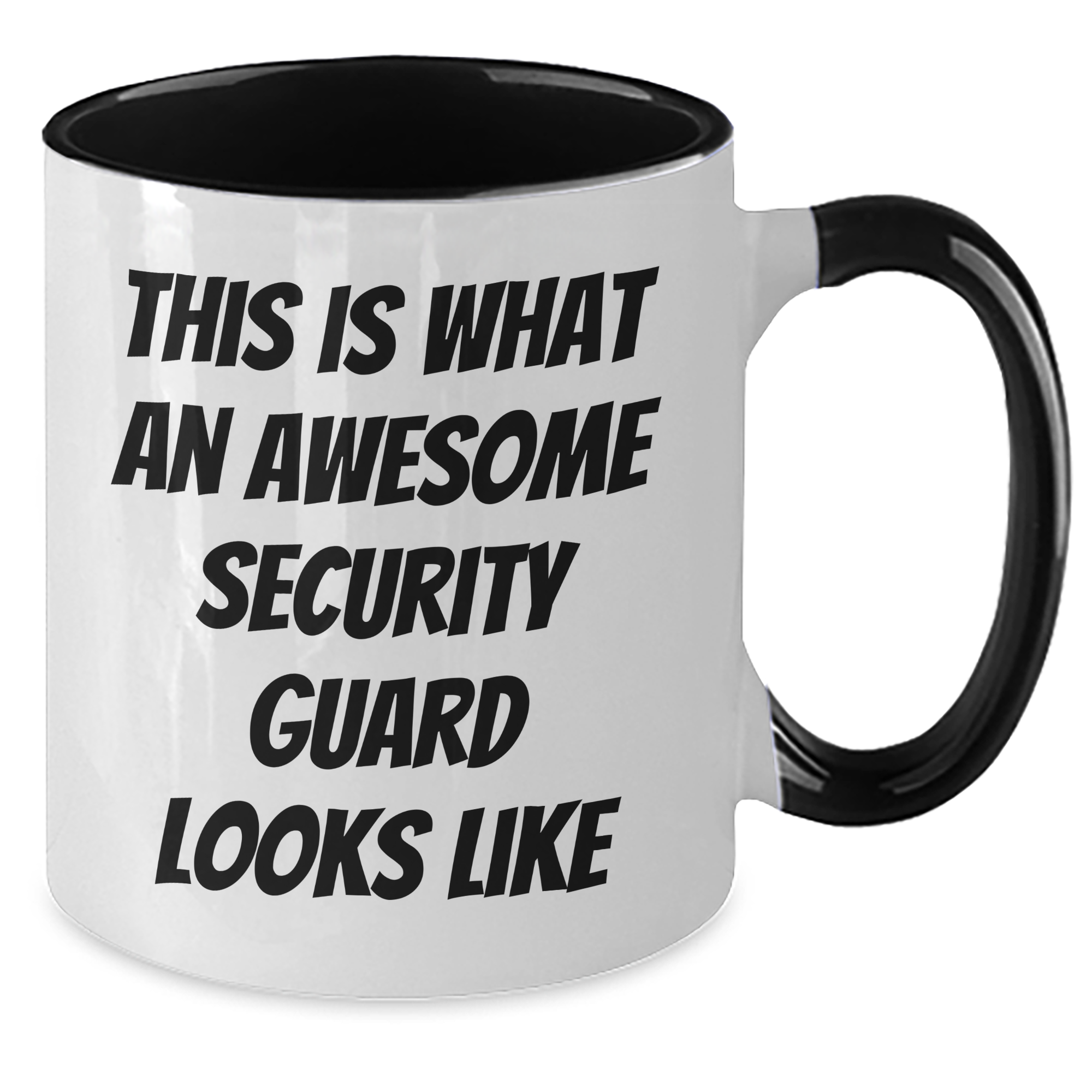 Funny Security Guard Gifts for Men from Coworkers - This Is What An Awesome Security Guard Looks Like Two Tone Coffee Mug, Perfect Graduation Unique Gifts for Him - Additional