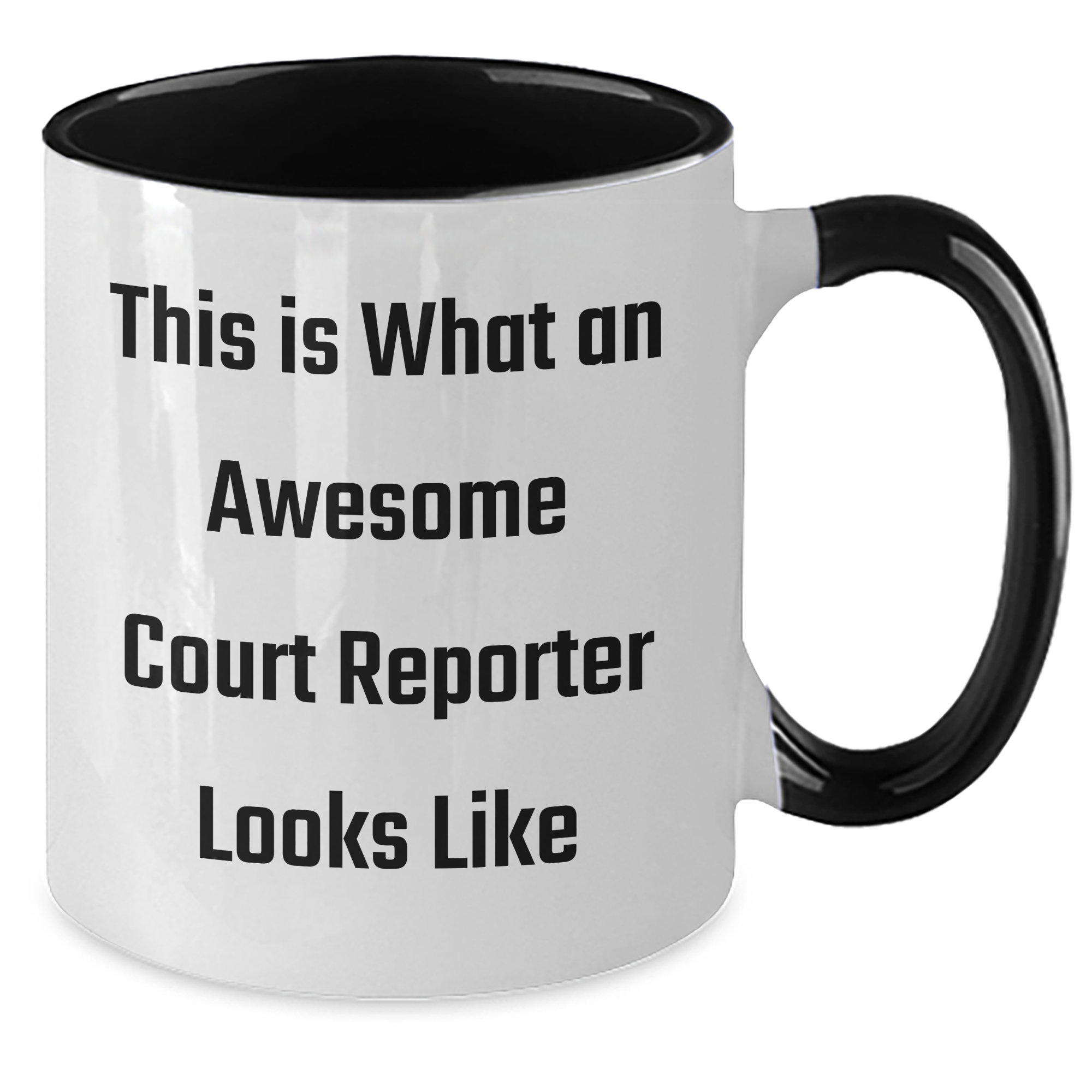 Funny Court Reporter Gifts, Two Tone Coffee Mug, This Is What An Awesome Court Reporter Looks Like, Gifts from Men to Court Reporters on Father's Day - Unique and Humorous - Additional