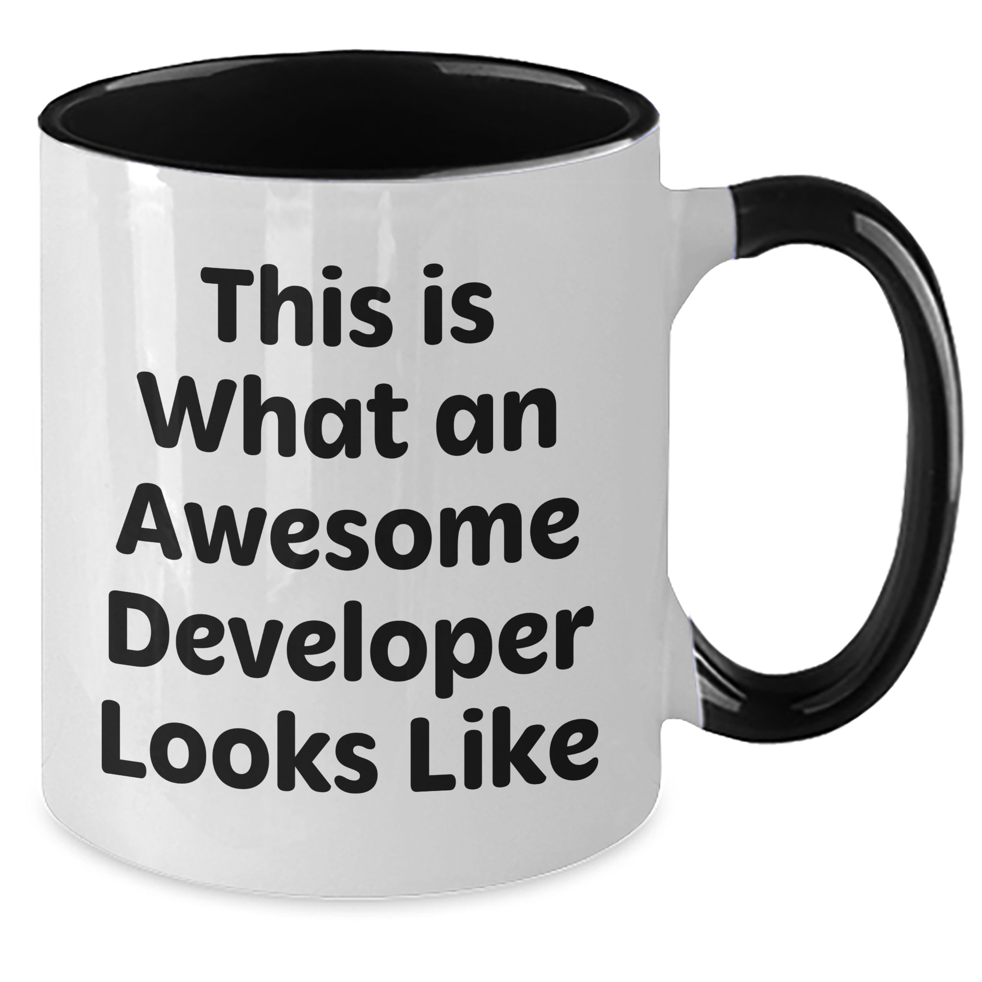 Developer Gifts, Funny Two Tone Coffee Mugs, This Is What An Awesome Developer Looks Like, Gifts from Family, Gifts for Developer - Unique, Funny, and Inspirational - Additional