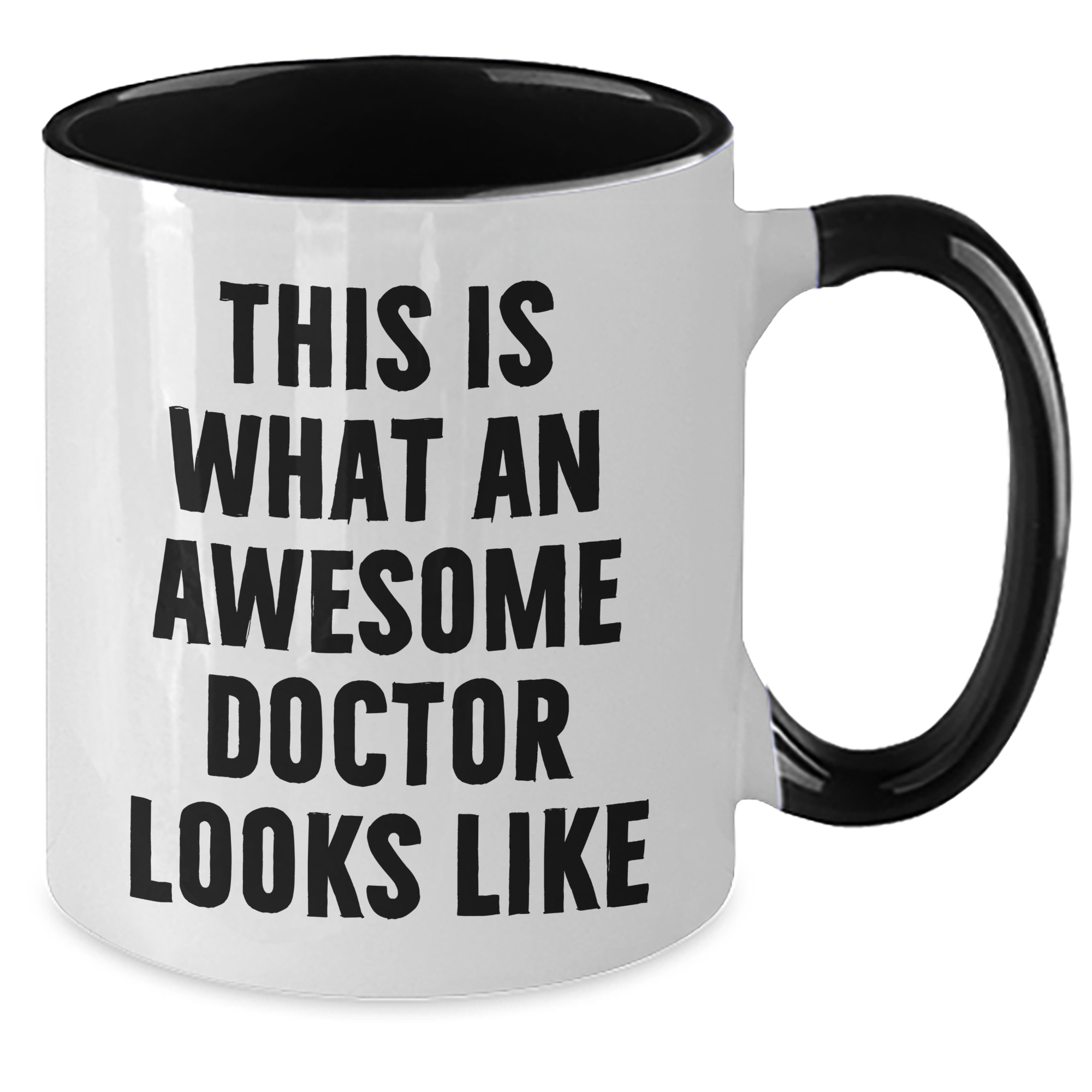Funny Doctor Gifts from Men for Awesome Doctor on Father's Day - Two Tone Coffee Mug - Additional