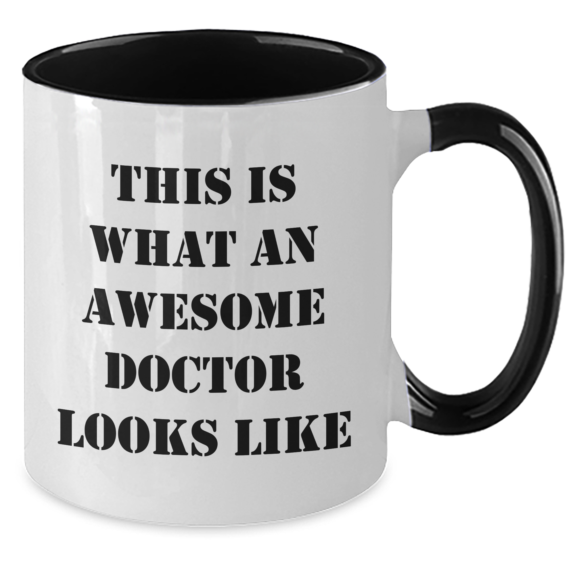 Funny Doctor Gifts - This Is What An Awesome Doctor Looks Like Two Tone Coffee Mug for Men, Women, Family, and Friends - Father's Day Unique Gifts from Family, Coworkers, and Friends - Additional