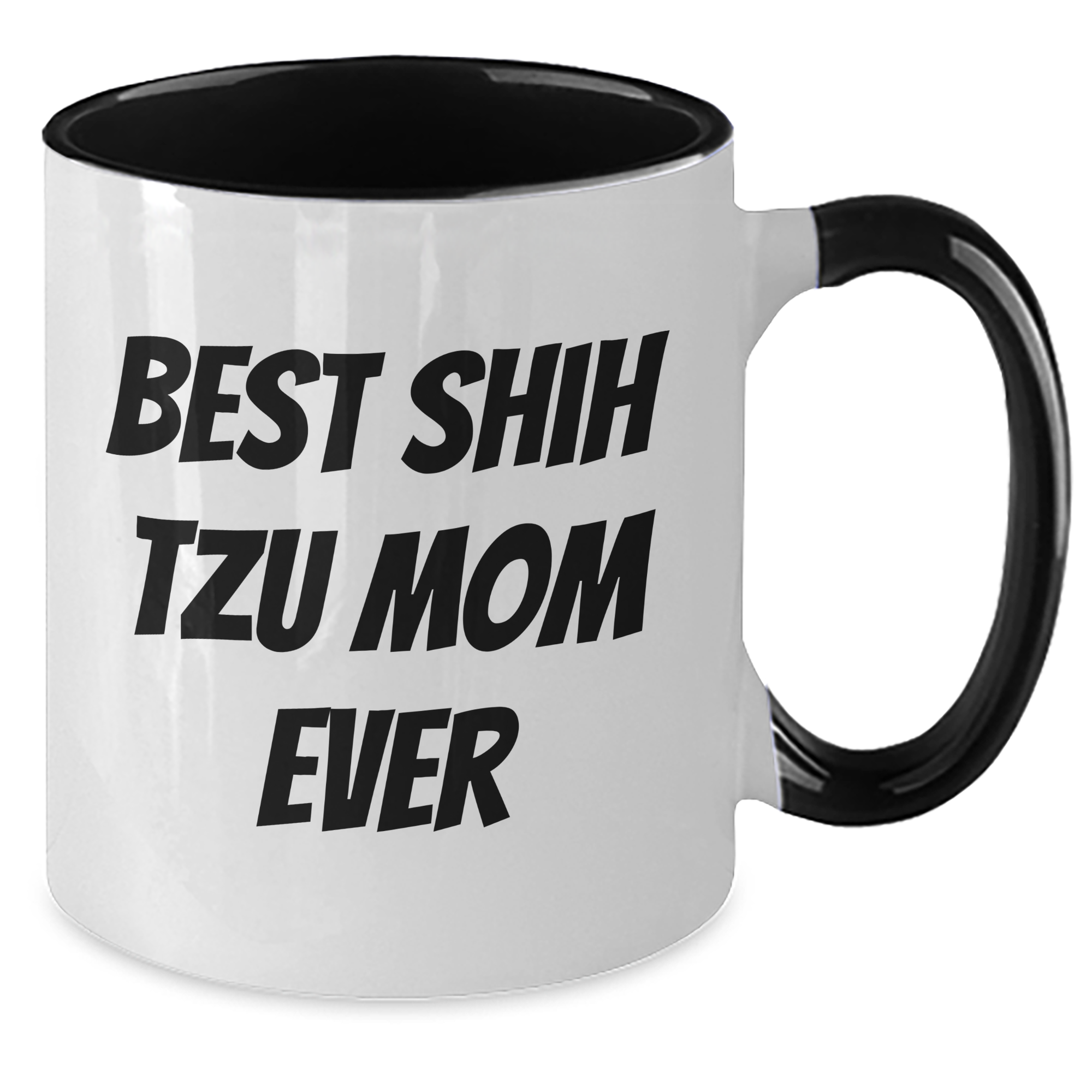 Funny Shih Tzu Dog Mom Gift for Dad Two Tone Coffee Mug, Gifts from Family to Shih Tzu Dog Lovers, Best Mom Ever Quote, Father's Day Unique Gifts - Additional