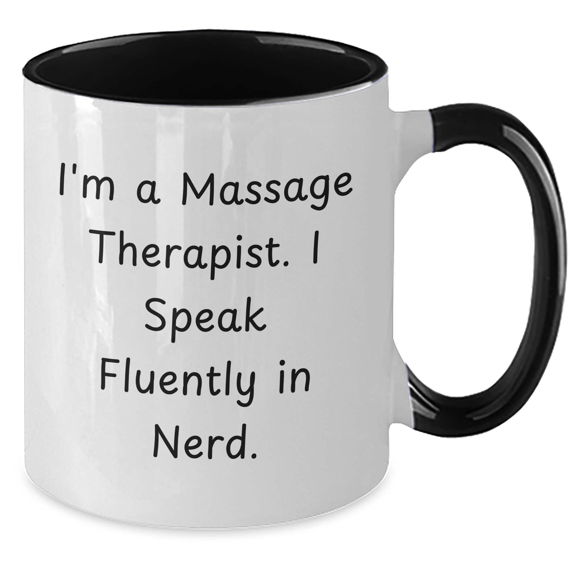 Funny Massage Therapist Gifts from Friends - I'm A Massage Therapist. I Speak Fluently In genius. - Two Tone Coffee Mug for Father's Day - Additional