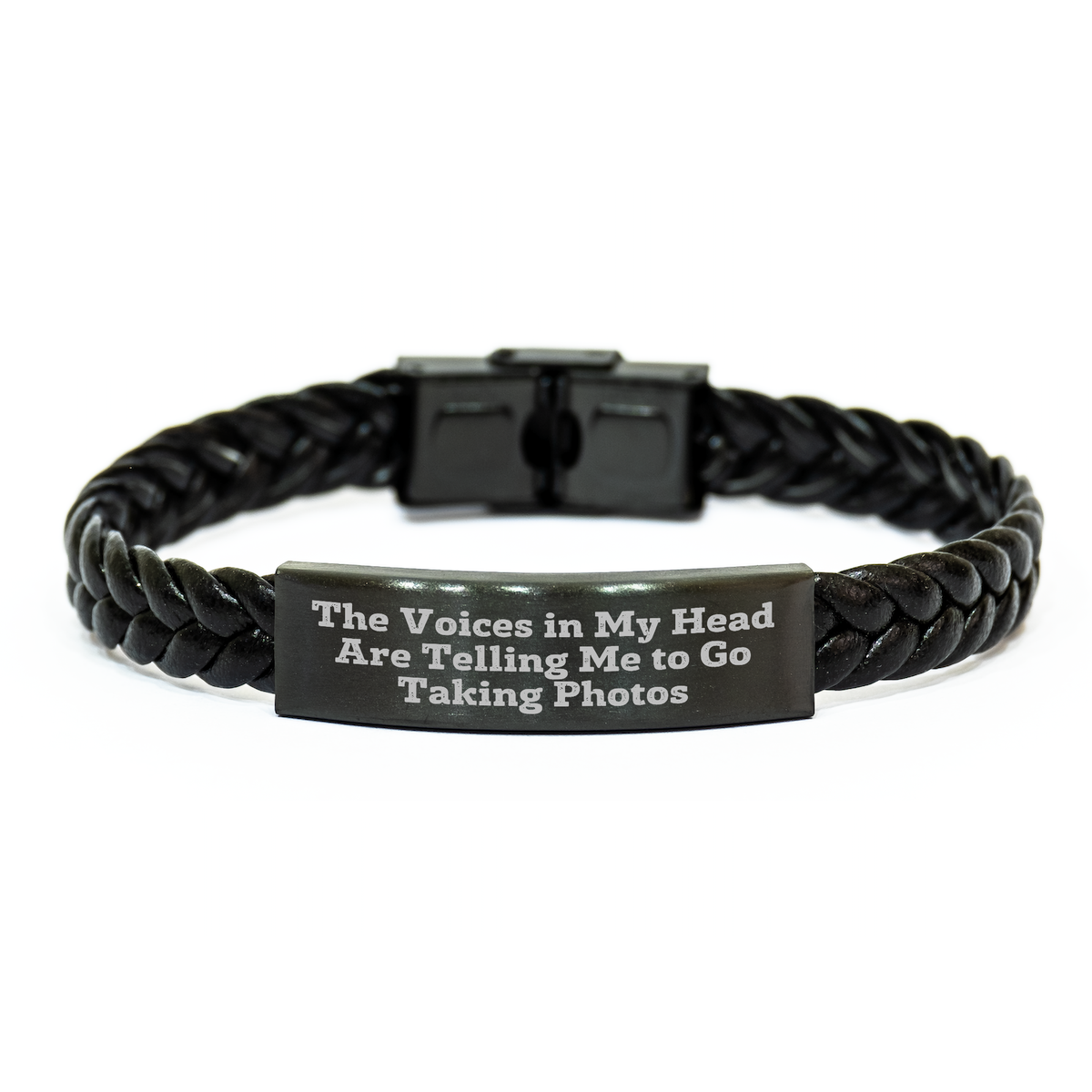 Funny Taking Photos Quote Interlaced Leather Bracelet Gifts from Friends for Graduation - Image 1