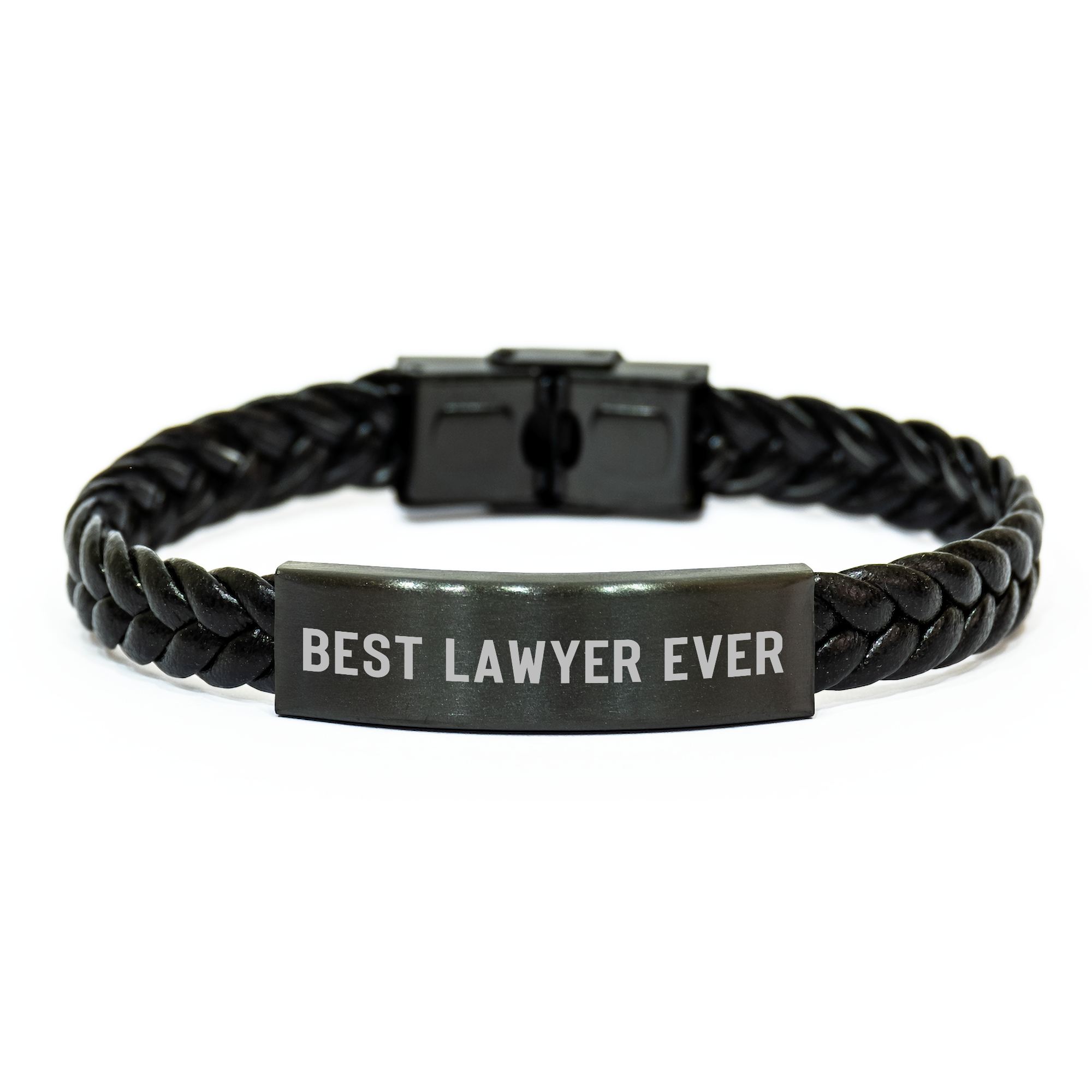 Funny Lawyer Gifts from Friends - Best Lawyer Ever Interlaced Leather Bracelet for Men Women Graduation - Image 1