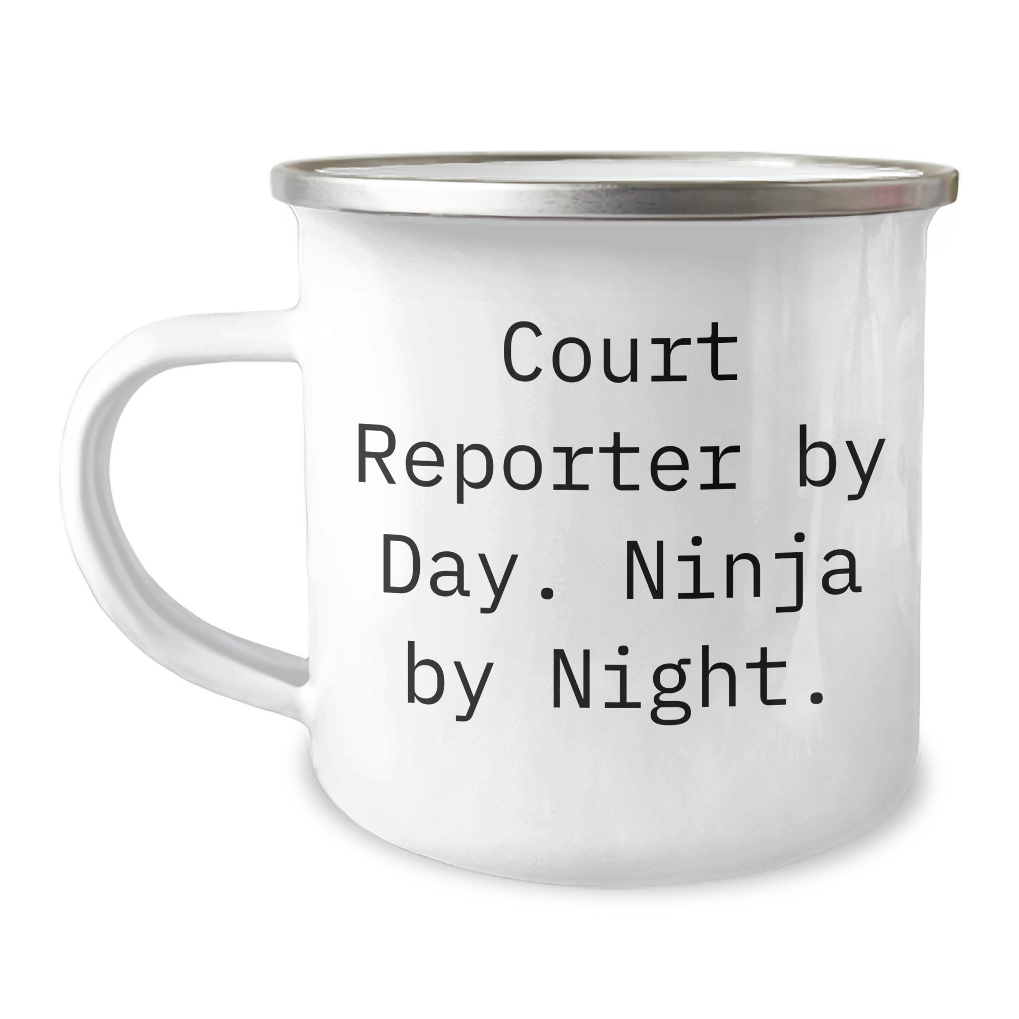 Court Reporter Gifts, Camping Mug, Funny Quote, Father's Day Unique Gifts from Men to Court Reporters - Image 1