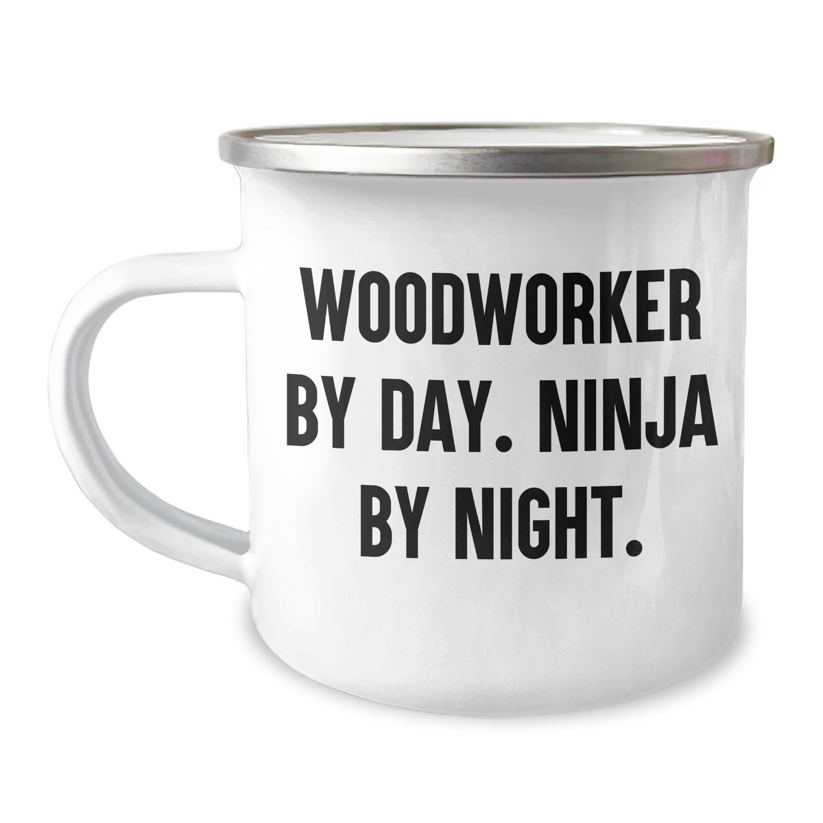 Woodworker Gifts, Funny Quote Mug, Woodworker By Day. Ninja By Night., Camping Mug for Woodworker Men, Father's Day Unique Gifts from Dad, Gifts for Woodworker Husband - Image 1