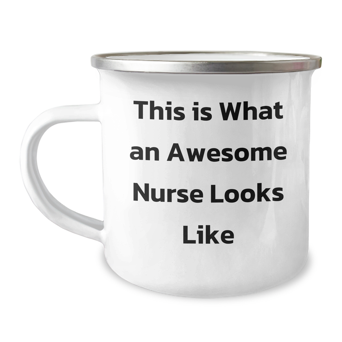 Gifts from Friends, Family, or Coworkers - Inspirational Nurse Gifts for Graduation - Funny Camping Mug with 'This Is What An Awesome Nurse Looks Like' Quote, 12 oz Stainless Steel - Image 1