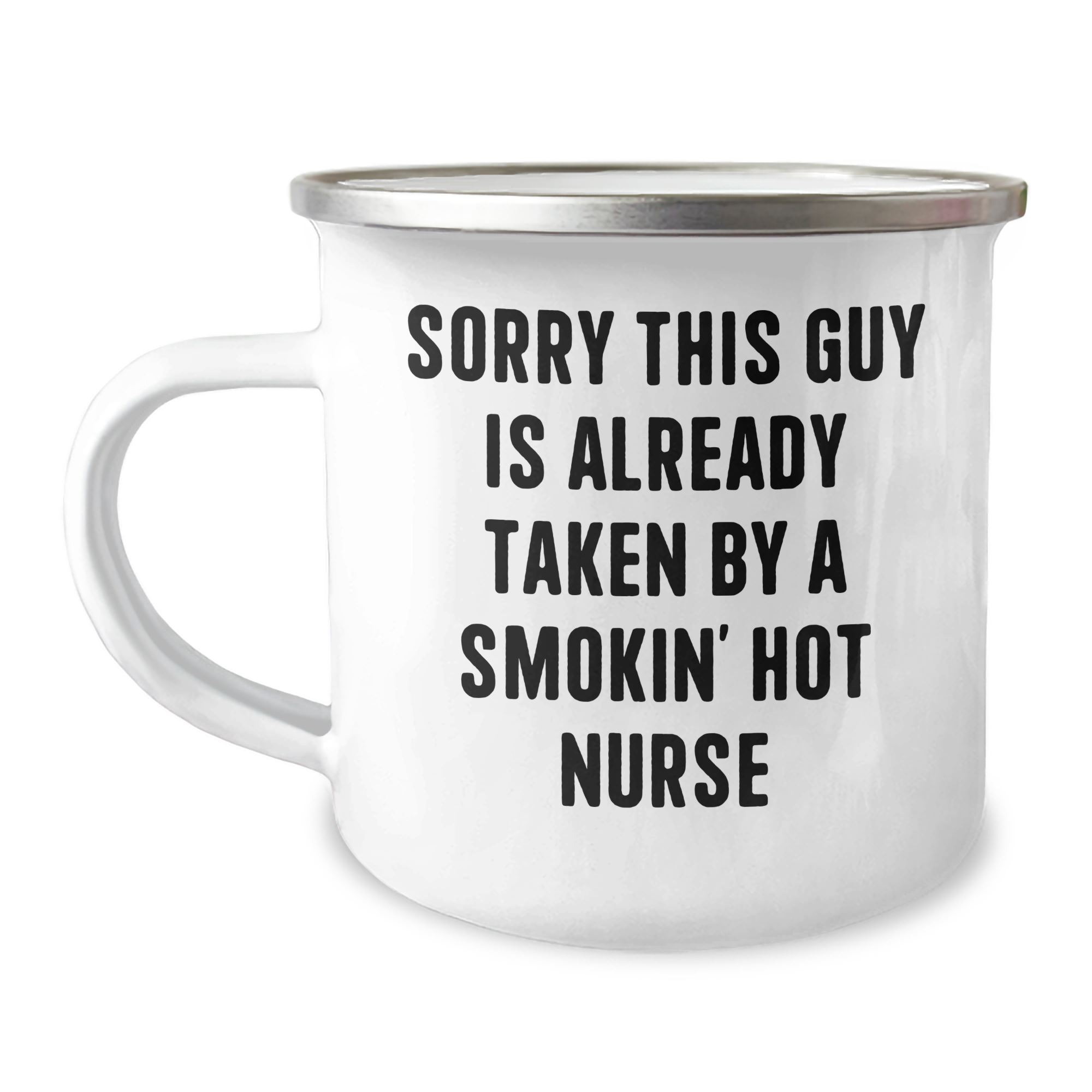 Funny Nursing Quotes Gifts for Men from Friends on Father's Day - 12 oz Stainless Steel Camping Mug - Image 1