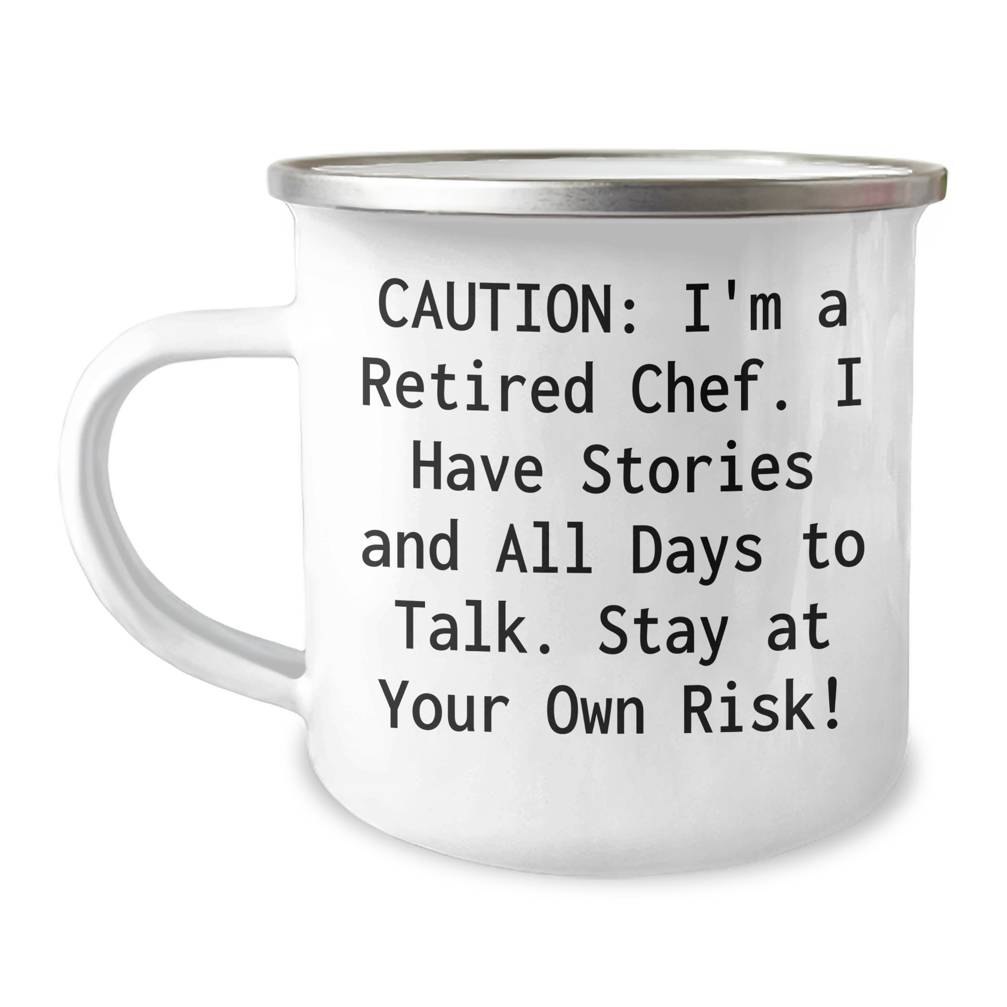 Chef's Guide to Camping Adventures, Funny Quote Inside, Graduation Unique Gifts from Friends to Chef, 12 oz Camping Mug for Men and Women - Image 1