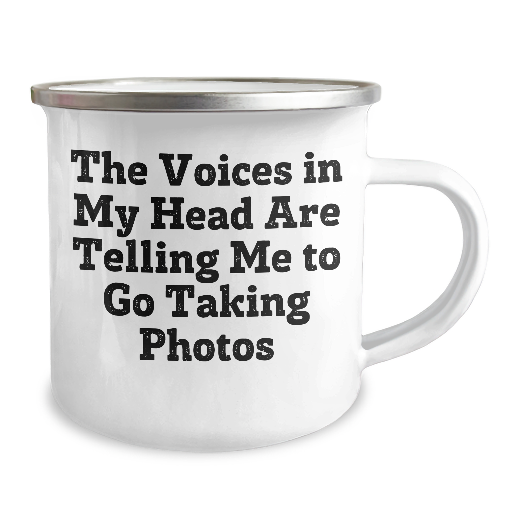 Funny Taking Photos Gifts for Men from Friends, Encouraging Adventure Graduation Unique Mugs, Camping Mug with Quote 'The Voices In My Head Are Telling Me To Go Taking Photos' - Image 2