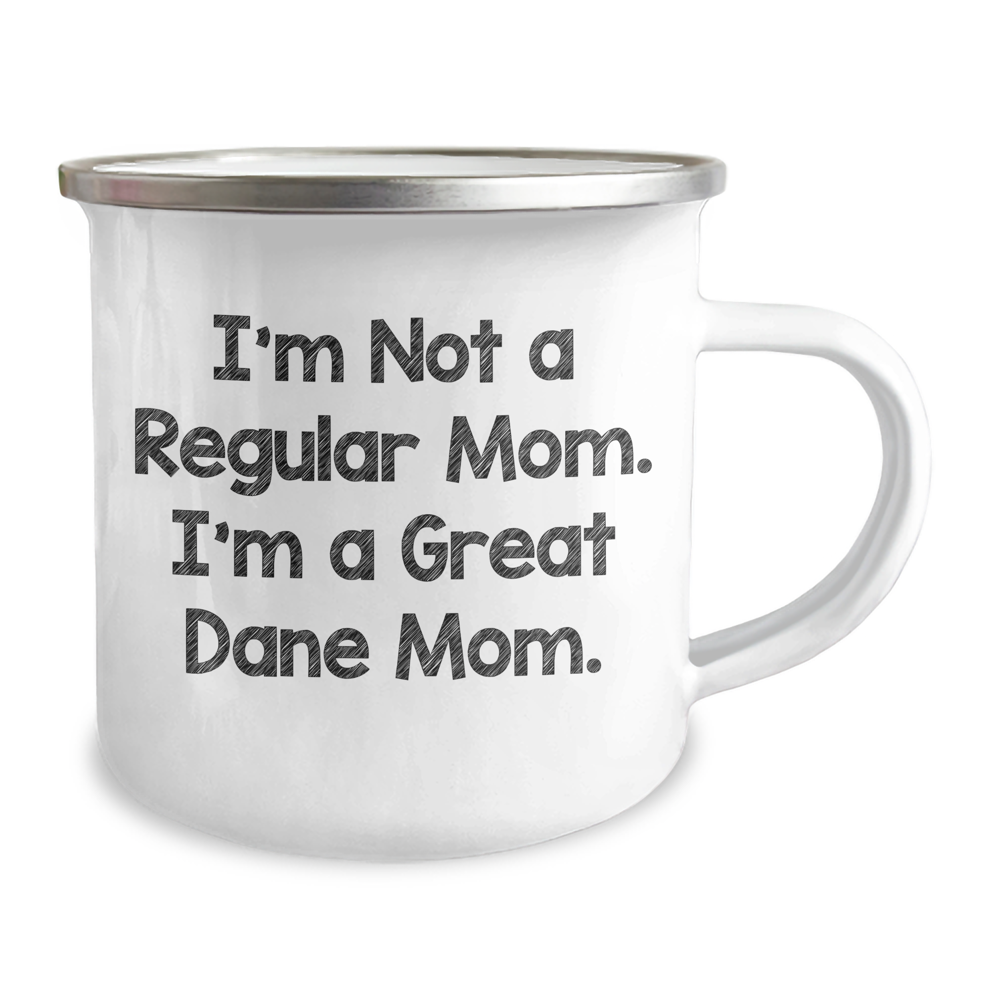 Funny Great Dane Dog Mom Camping Mug Gifts for Her from Friends, 'I'm Not A Regular Mom. I'm A Great Dane Mom.' on Father's Day - Image 2