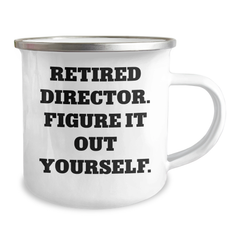 Funny Director Gifts from Friends for Men - 'Figure It Out Yourself' Camping Mug, 12 oz Stainless Steel with Enamel Finish, Graduation Unique Gifts - Image 2