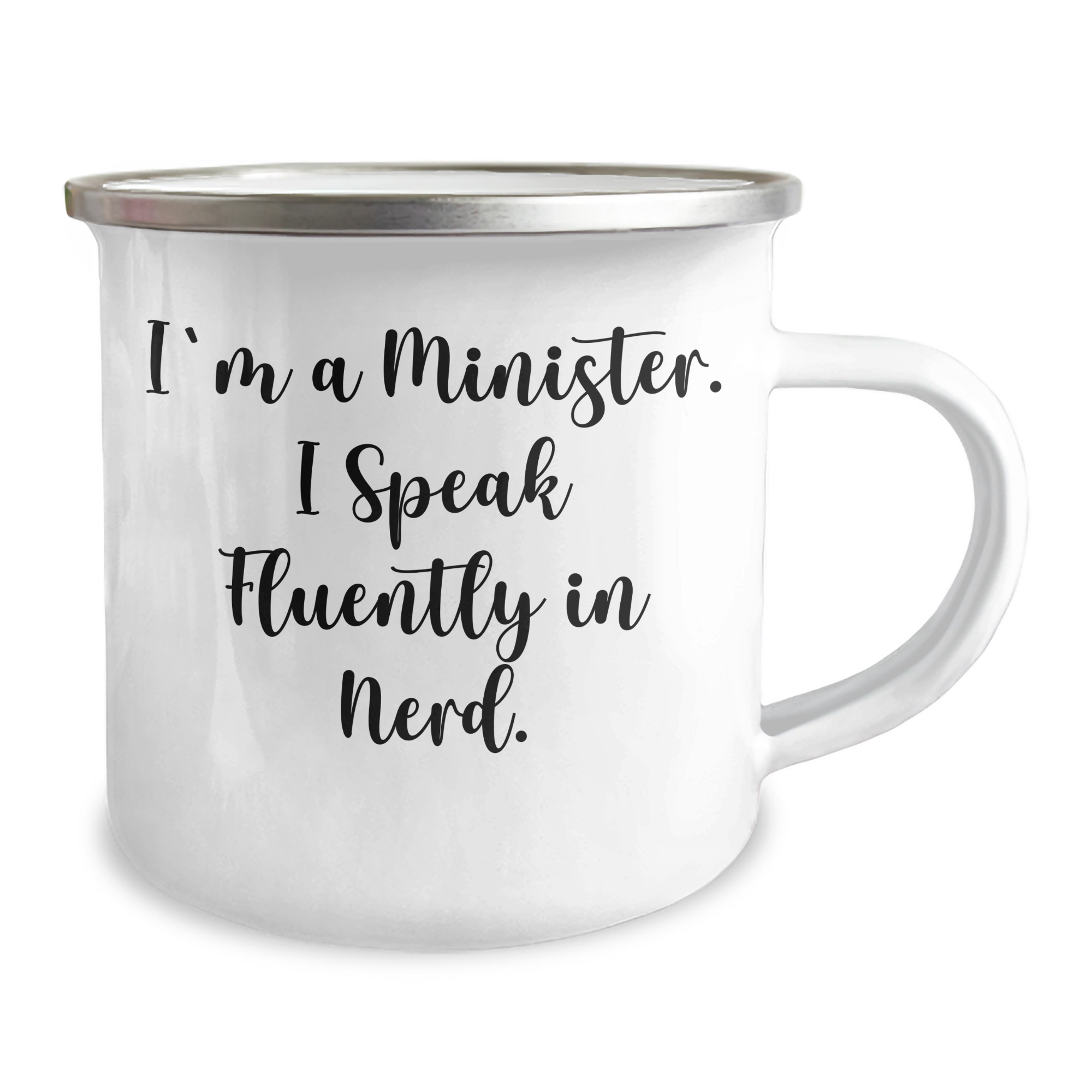 Minister Gifts, Funny Camping Mug for Him - 'I'm A Minister. I Speak Fluently In genius.' - Unique Father's Day Unique Gift from Friends - Image 2
