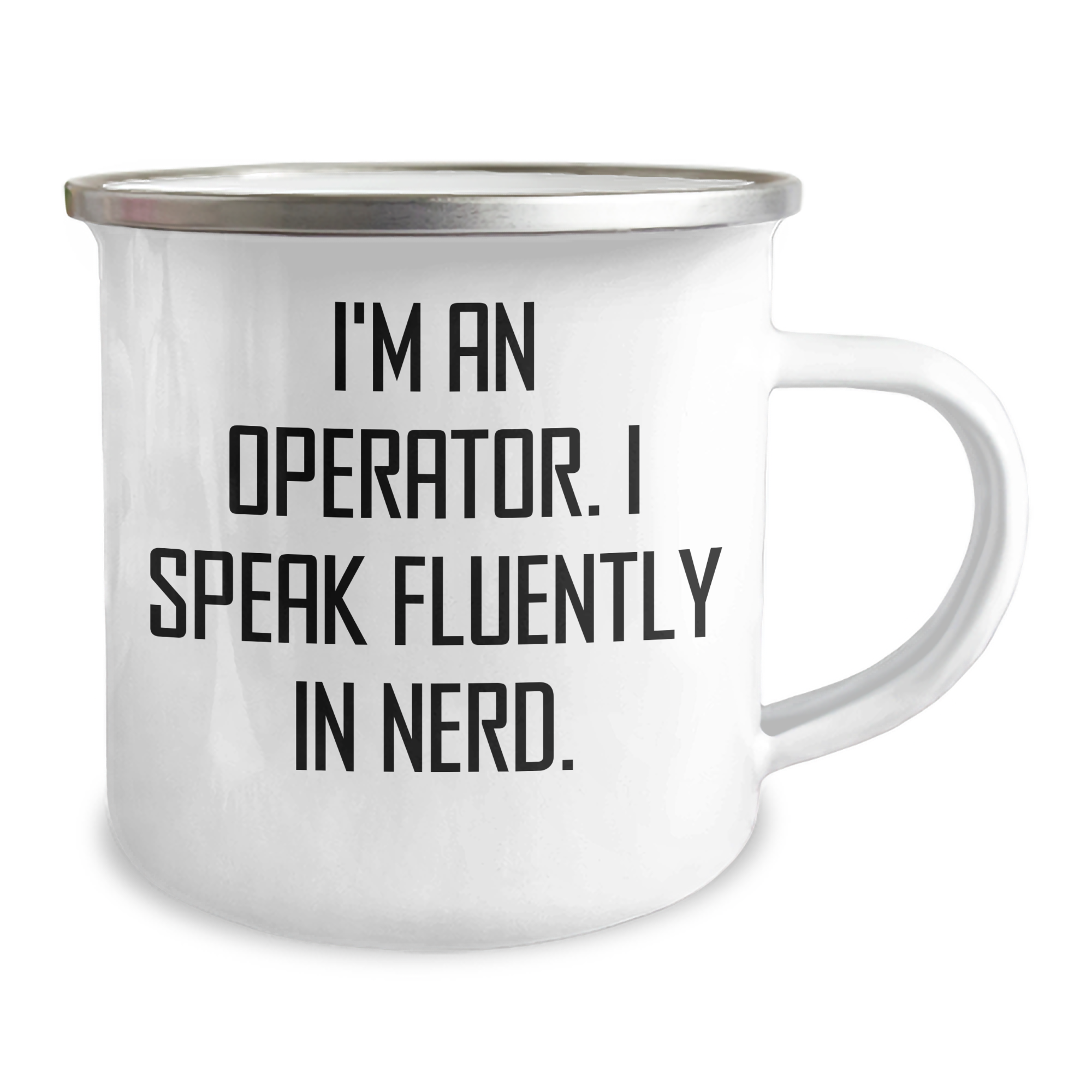 Operator Gifts for Men - Funny Quote Camping Mug, 'I'm An Operator. I Speak Fluently In genius.', Fathers Day Unique Gifts from Family - Image 2