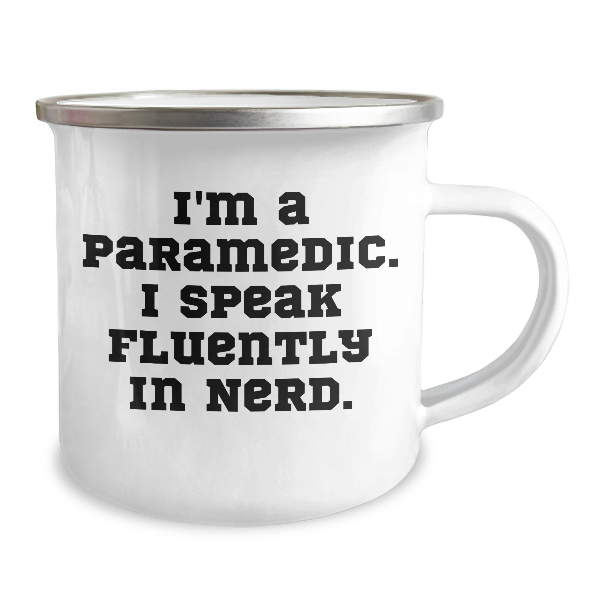 Rescue Worker Humor Gifts from Friends - 'I'm A Rescue Worker. I Speak Fluently In genius.' Funny Camping Mug for Rescue Worker Dad on Father's Day - Image 2