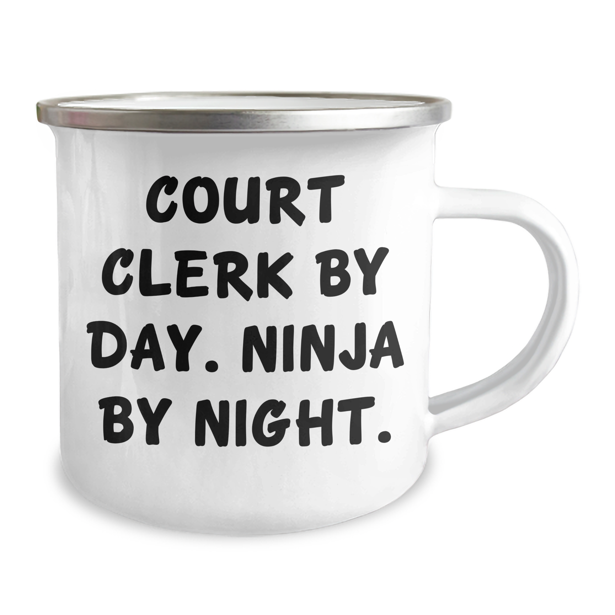 Court Clerk By Day Ninja By Night Funny Camping Mug Gifts for Court Clerks on Father's Day from Family - Image 2