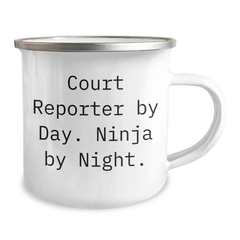 Court Reporter Gifts, Camping Mug, Funny Quote, Father's Day Unique Gifts from Men to Court Reporters - Image 2