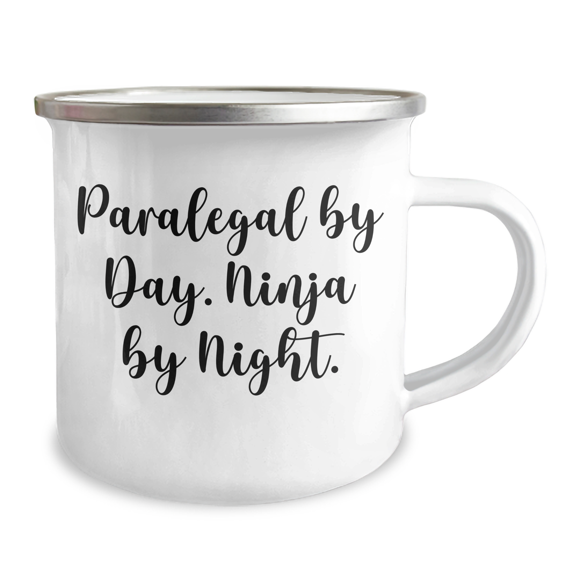 Paralegal Ninja Gifts from Friends and Family - Funny Camping Mug for Men - 'Paralegal By Day. Ninja By Night.' - Image 2
