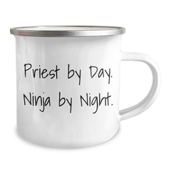 Priest Gifts by Day, Ninja by Night Funny Camping Mug for Him, Her, or Friend, Gifts from Family, Coworkers, and Friends for Graduation - Image 2