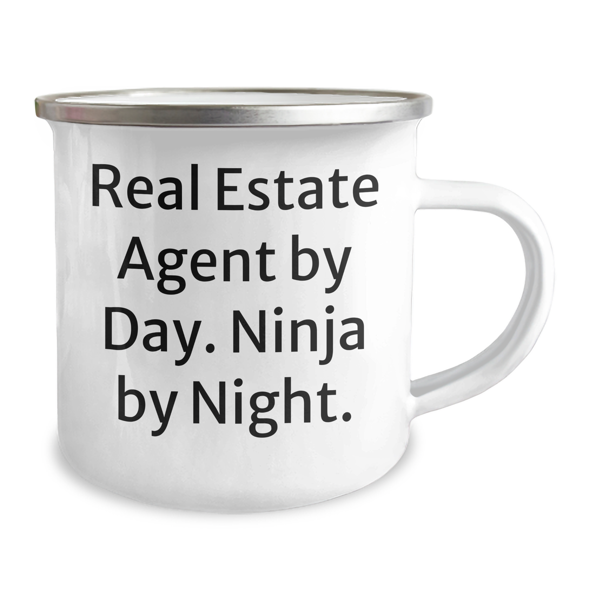 Real Estate Agent Ninja Mugs for Father's Day Unique Gifts from Men to Real Estate Agent Friends - Camping Mug with Inspirational Quote Real Estate Agent By Day. Ninja By Night. - Image 2
