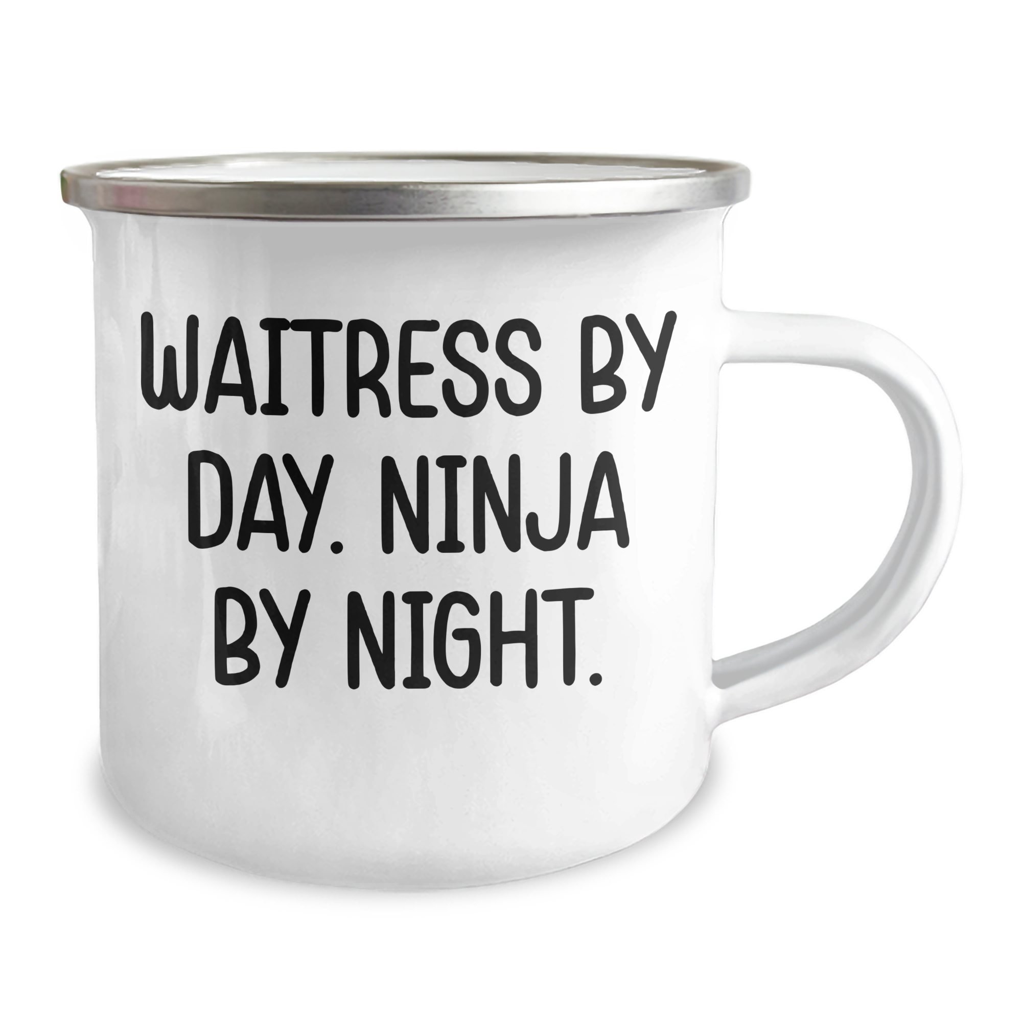 Funny Waitress Gifts, Waitress By Day. Ninja By Night. Camping Mug for Graduation, Gifts from Friends for Waitress - Image 2