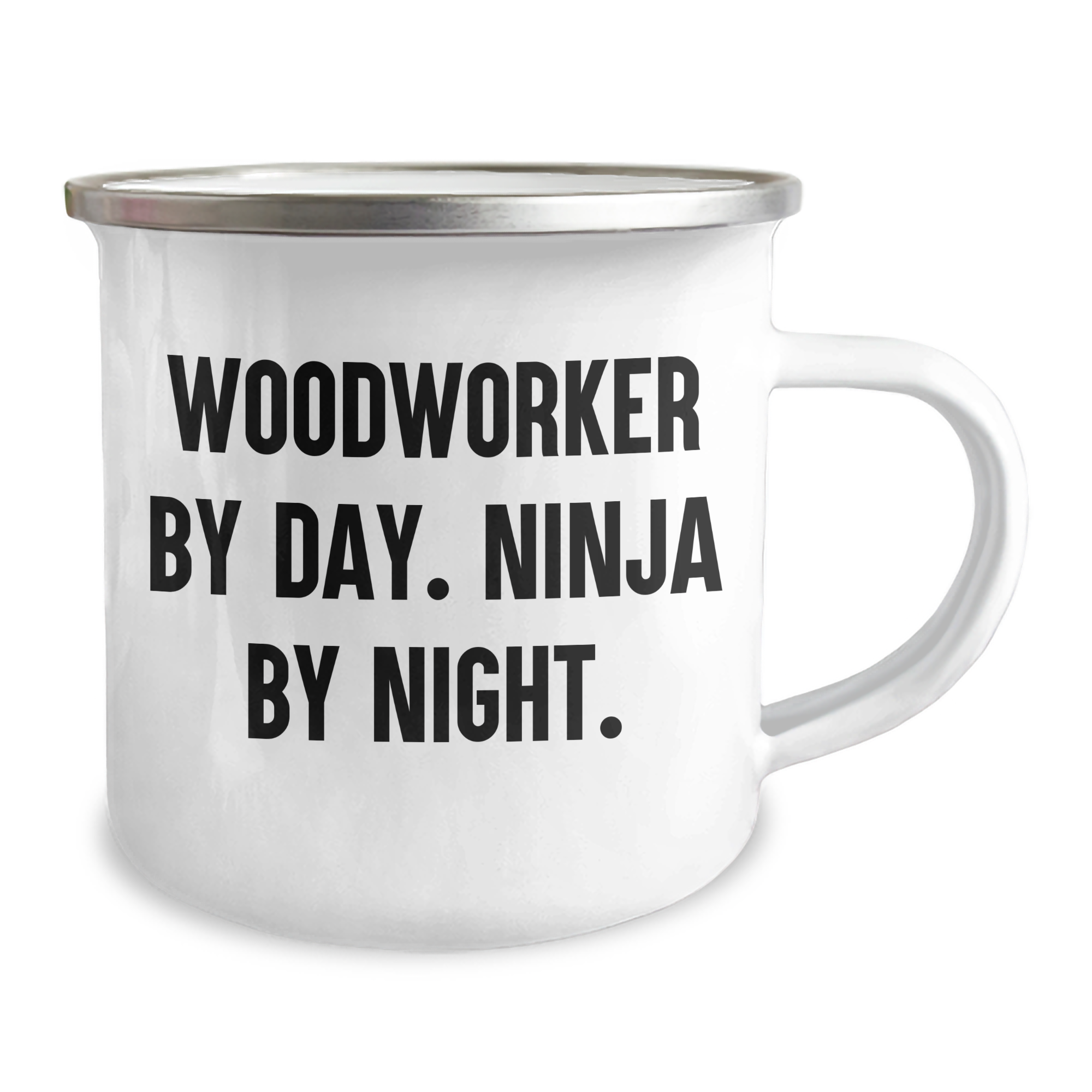 Woodworker Gifts, Funny Quote Mug, Woodworker By Day. Ninja By Night., Camping Mug for Woodworker Men, Father's Day Unique Gifts from Dad, Gifts for Woodworker Husband - Image 2