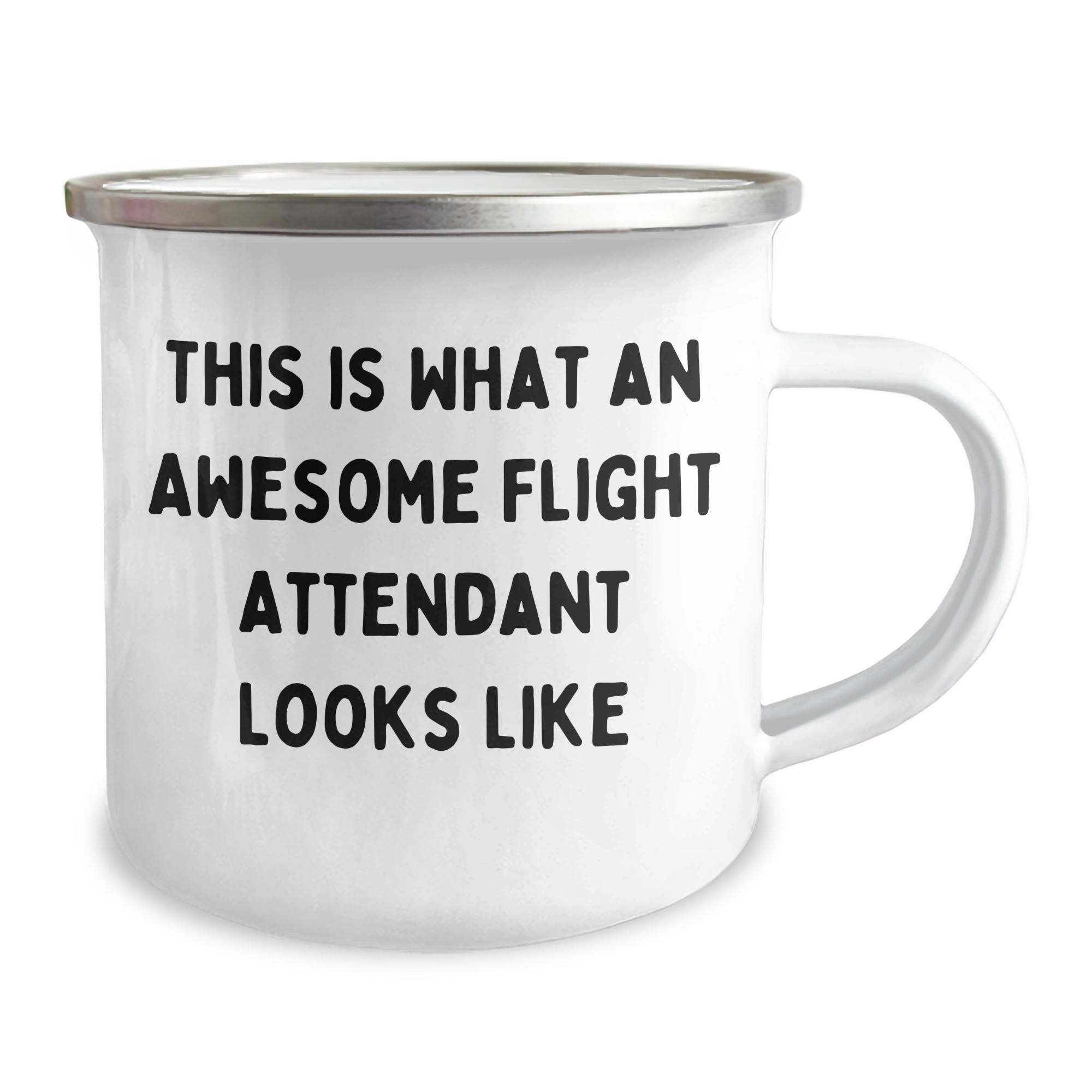 Flight Attendant Gifts - Funny Quote Camping Mug from Friends, Gifts for Men or Women Graduation Unique Gifts, This Is What An Awesome Flight Attendant Looks Like - Image 2