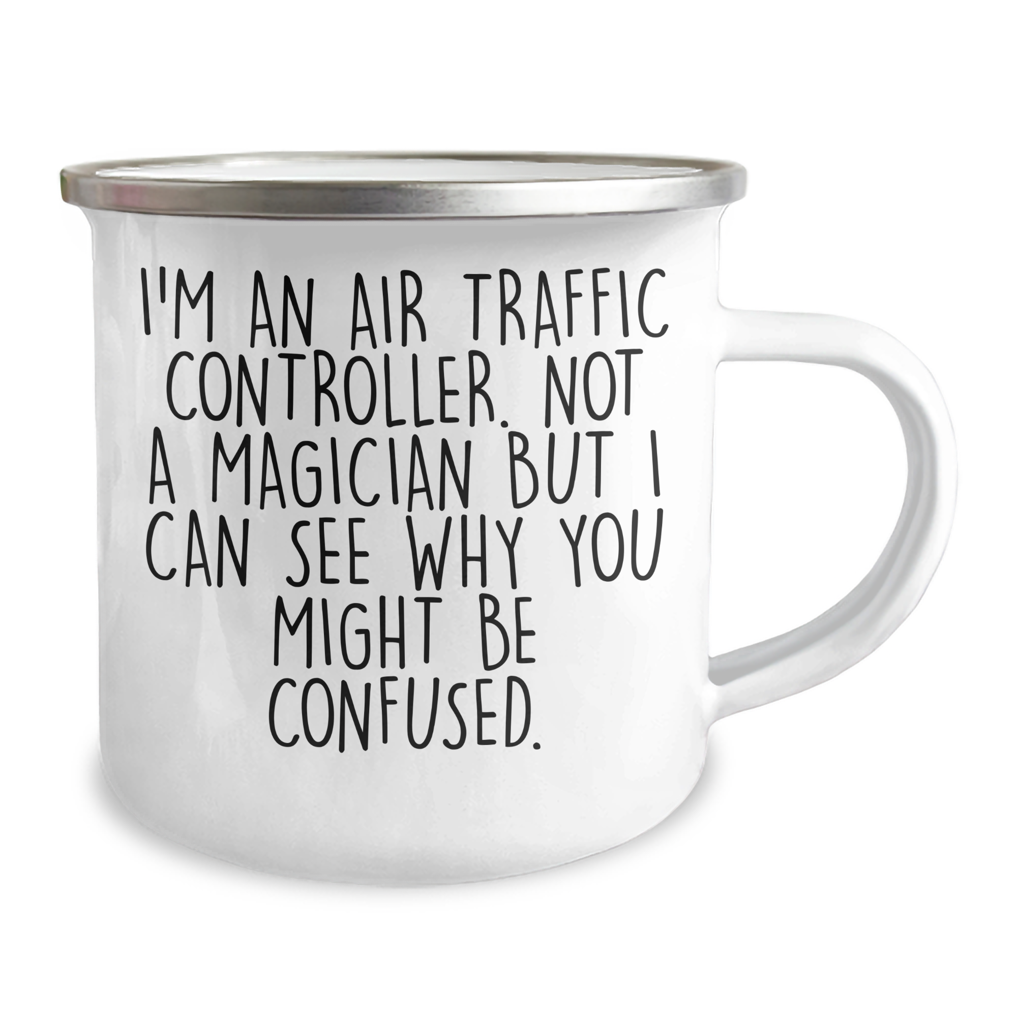 Air Traffic Controller Funny Gifts from Friends for Unique Camping Mug, Inspirational Quote for Graduation, 12 oz Stainless Steel with Enamel Finish - Image 2