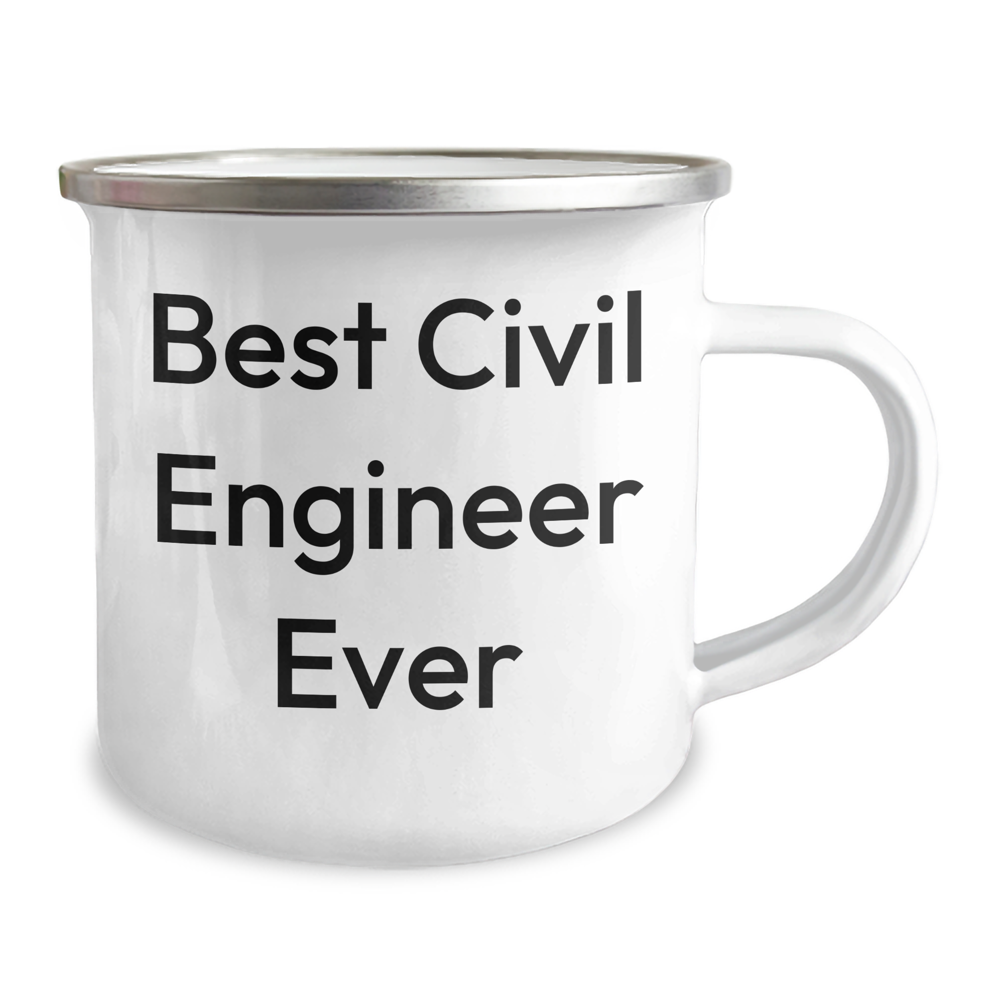 Funny Civil Engineer Graduation Gifts for Men from Coworkers, 'Best Civil Engineer Ever' Quote on Camping Mug, 12 oz Stainless Steel - Image 2