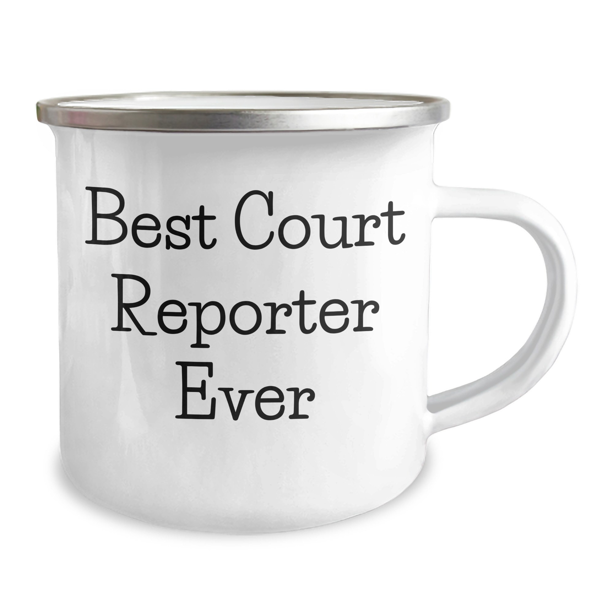 Funny Court Reporter Gifts from Friends for Graduation - Best Court Reporter Ever Quote on Camping Mug, 12 oz Stainless Steel - Image 2