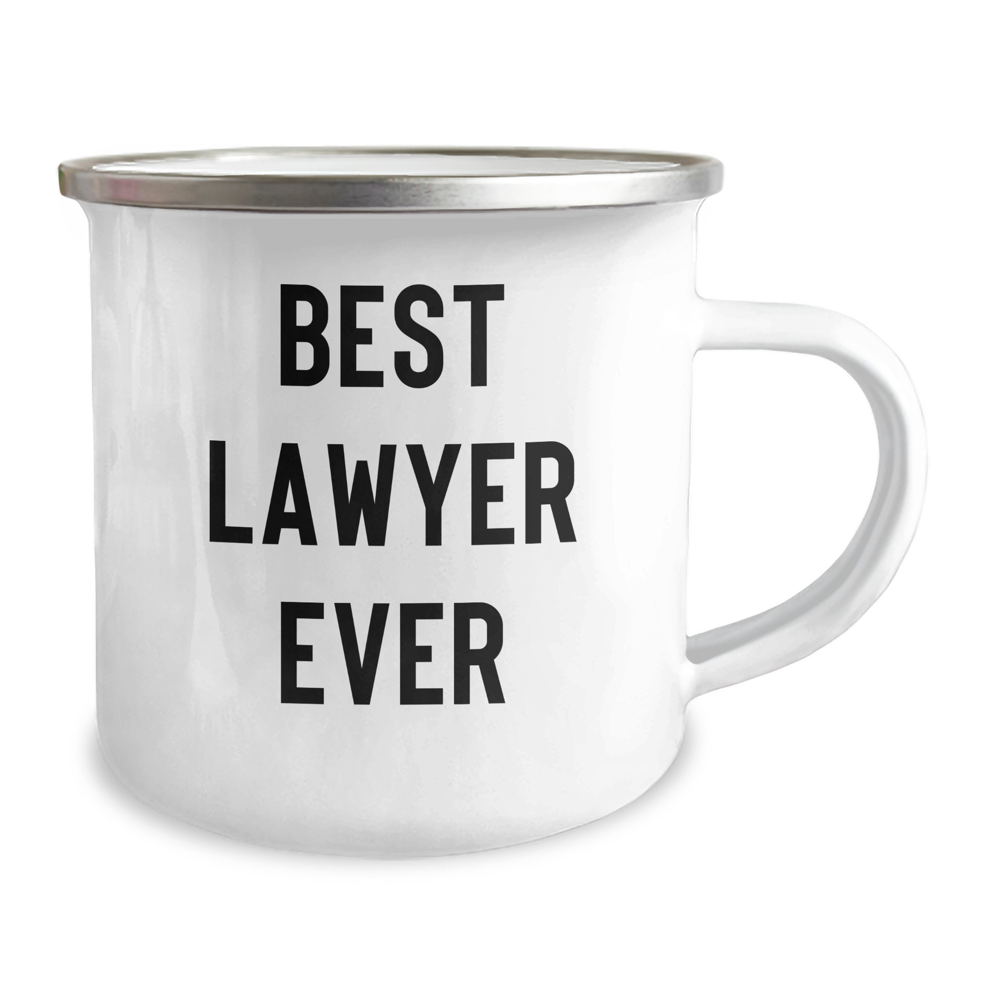 Funny Lawyer Gifts from Best Lawyer Ever - 'Best Lawyer Ever' Enamel Camping Mug for Graduation Unique Gifts for Men, Women, Family, and Friends - Image 2