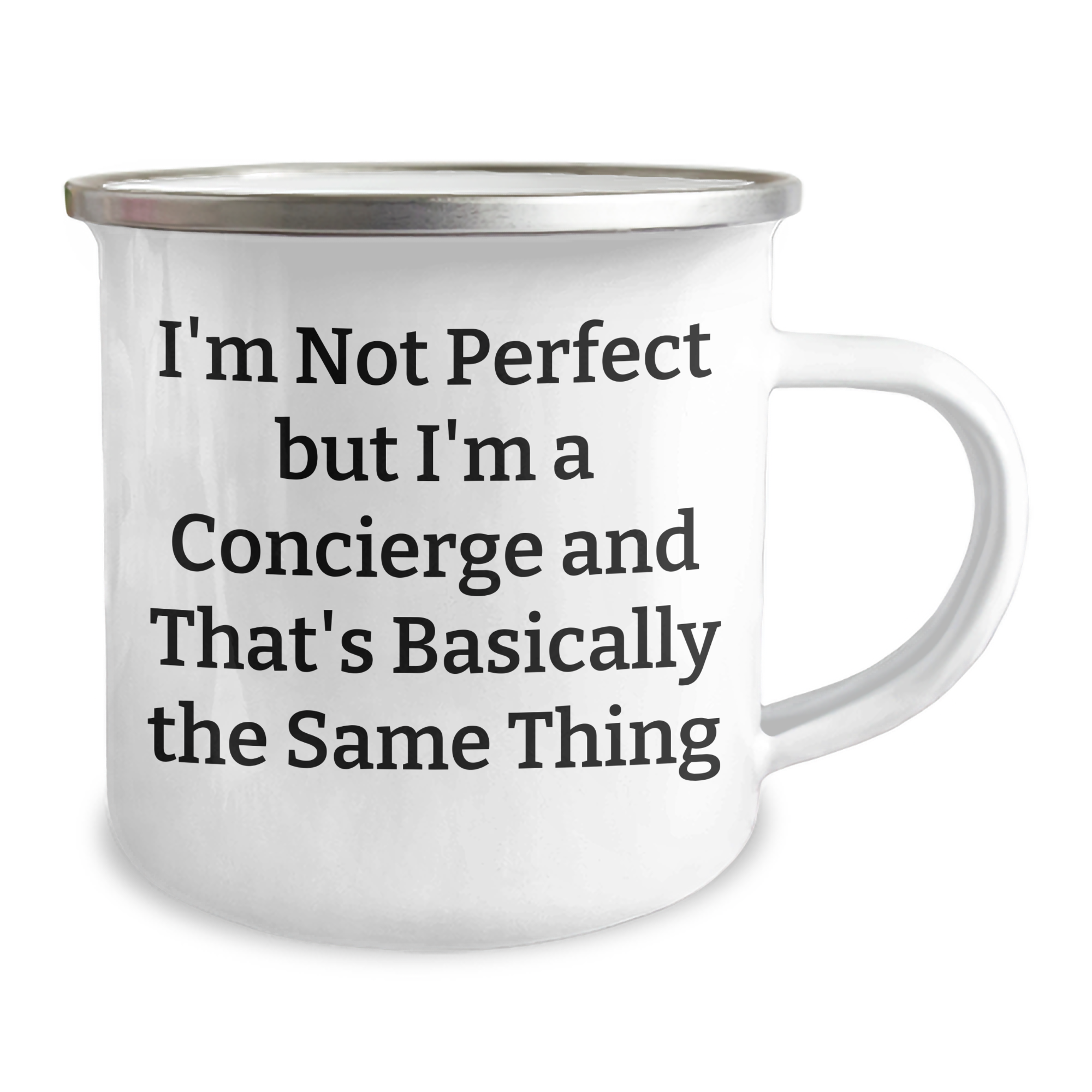 Funny Concierge Gifts from Friends to Family - Camping Mug for Graduation with Inspirational Quote 'I'm Not Perfect' - Unique Graduation Gifts - Image 2