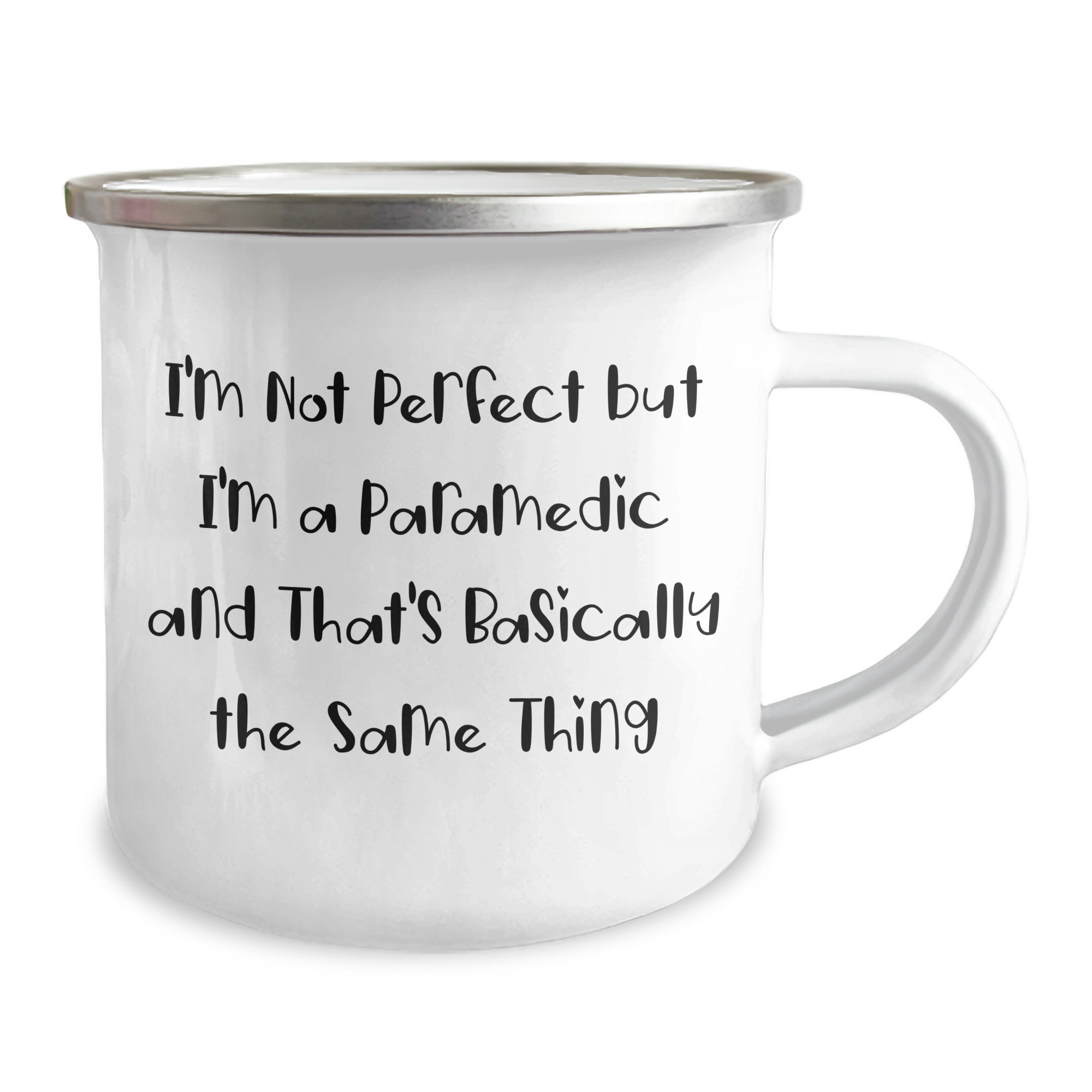 Rescue Worker Humor Gifts from Friends for Father's Day Unique Camping Mug, I'm Not Perfect But I'm A Rescue Worker And That's Basically The Same Thing - Image 2