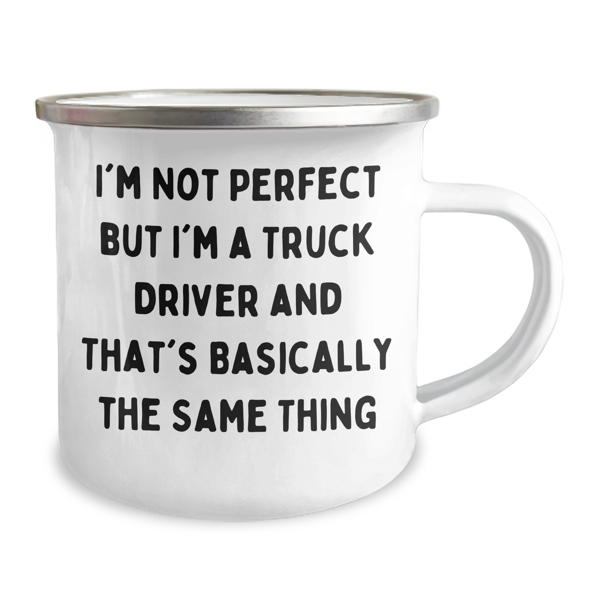 Truck Driver Gifts for Men Funny Camping Mug I'm Not Perfect But I'm A Truck Driver And That's Basically The Same Thing Gifts from Family, Gifts for Truck Driver, Unique Father's Day Unique Gifts - Image 2