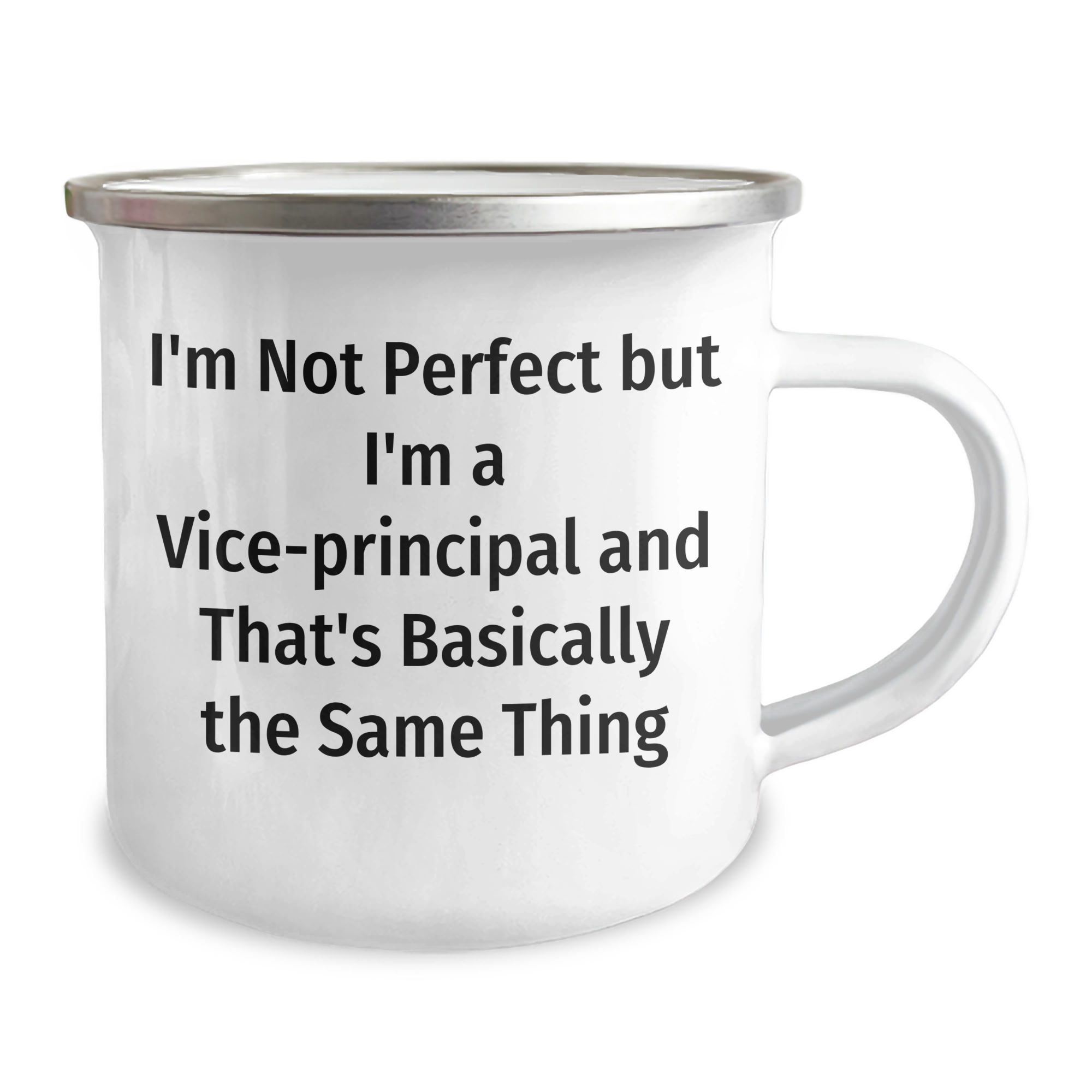 Funny Vice-principal Gifts from Men, Unique Camping Mug with I'm Not Perfect But I'm A Vice-principal And That's Basically The Same Thing Quote for Vice-principal, Father's Day Unique Gifts - Image 2