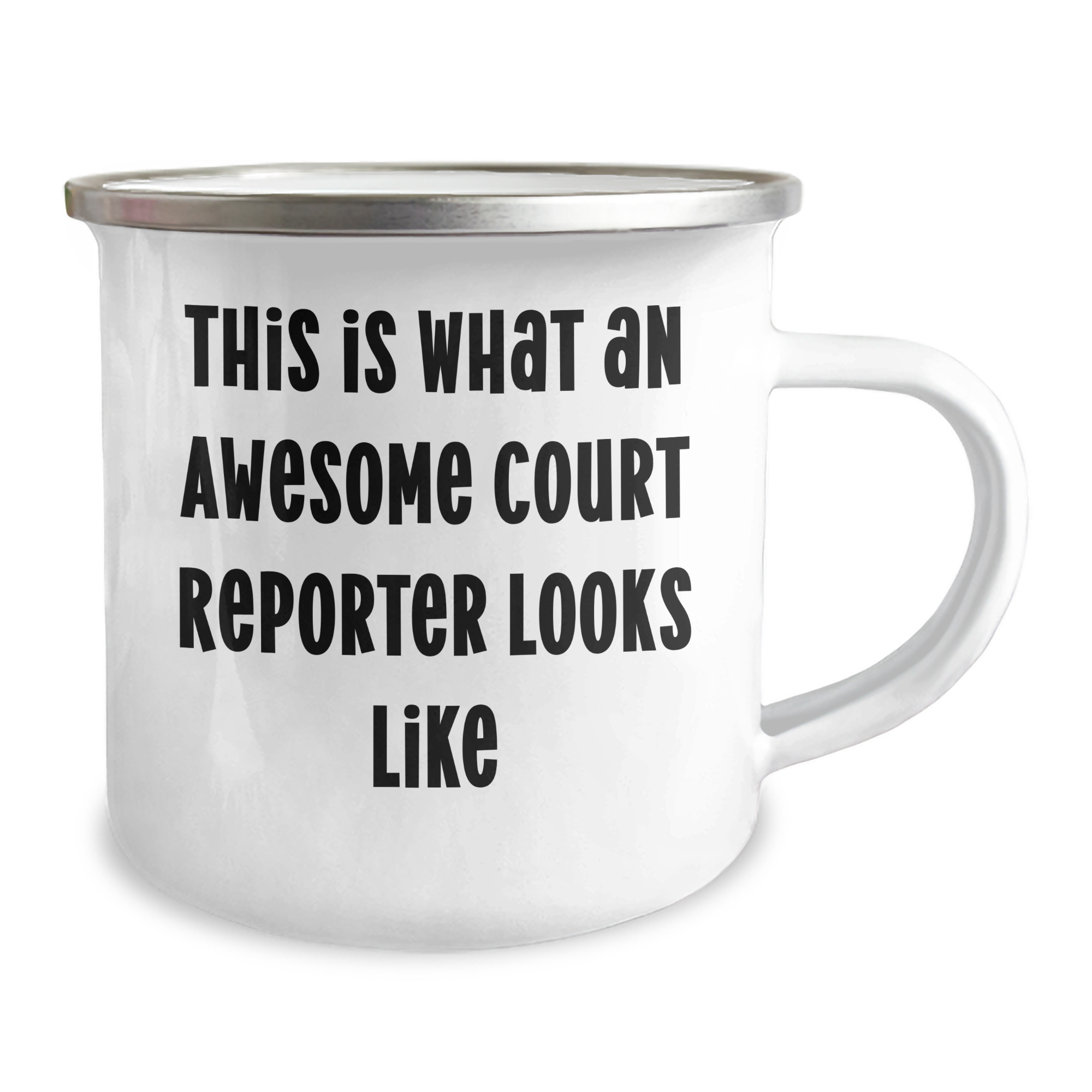 Funny Court Reporter Gifts, This Is What An Awesome Court Reporter Looks Like, Father's Day Unique Gifts from Men to Court Reporters, 12 oz Camping Mug - Image 2