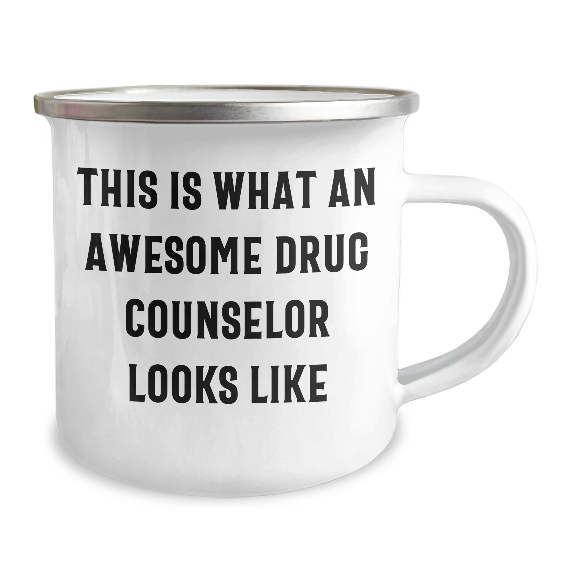 Gifts from Friends for Awesome Drug Counselor, This Is What an Amazing Drug Counselor Looks Like, Enamel Camping Mug, Father's Day Unique Gifts for Men - Image 2