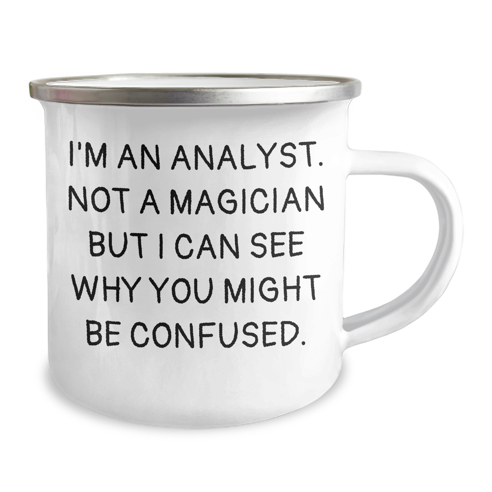 Funny Analyst Gifts from Friends for Men or Women Graduation Unique Camping Mug I'm An Analyst Not A Magician But I Can See Why You Might Be Confused. - Image 2