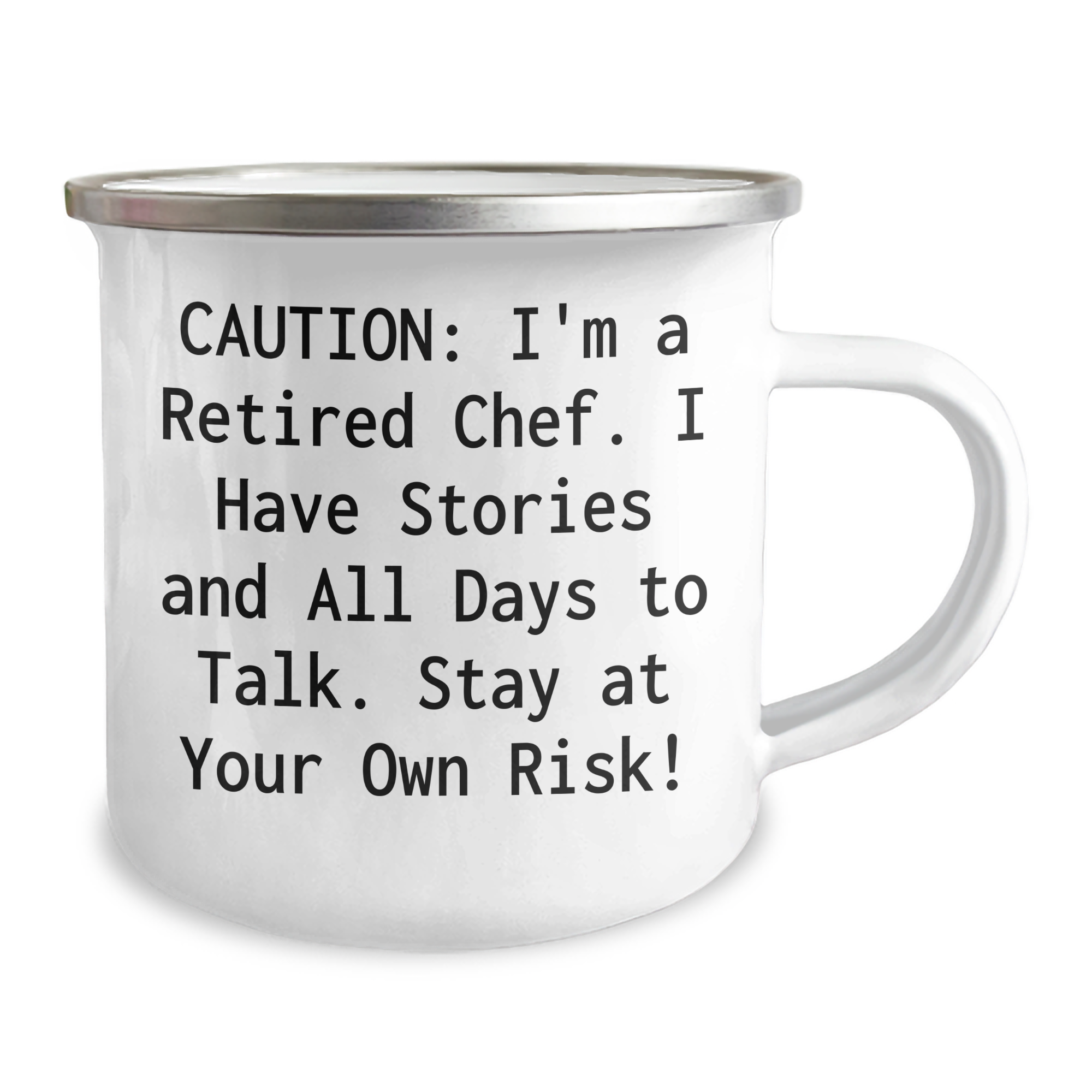Chef's Guide to Camping Adventures, Funny Quote Inside, Graduation Unique Gifts from Friends to Chef, 12 oz Camping Mug for Men and Women - Image 2