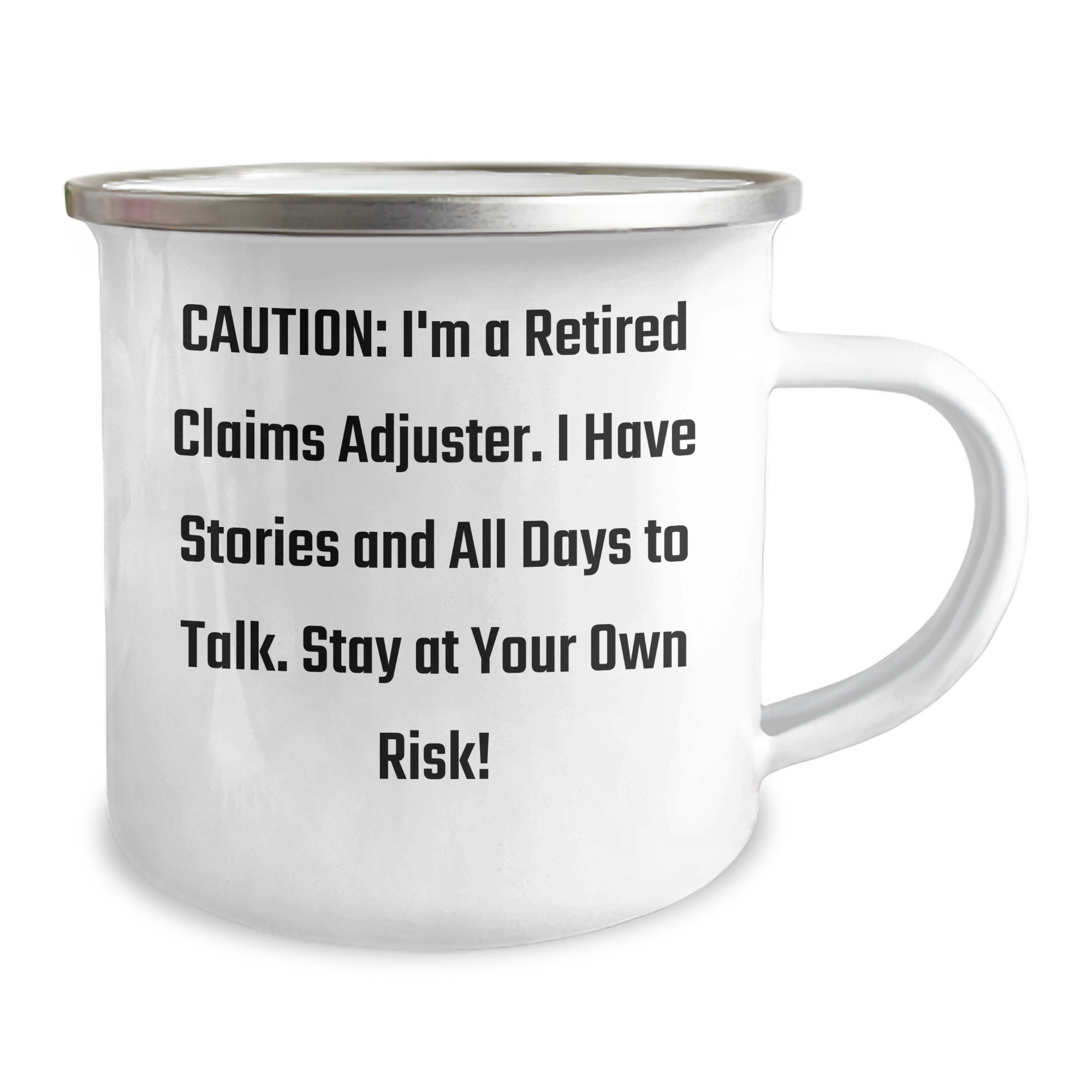 Claims Adjuster Humor Gifts from Men to Claims Adjuster Friends for Graduation Unique Gifts, Camping Mug with Quote, 12 oz Stainless Steel - Image 2
