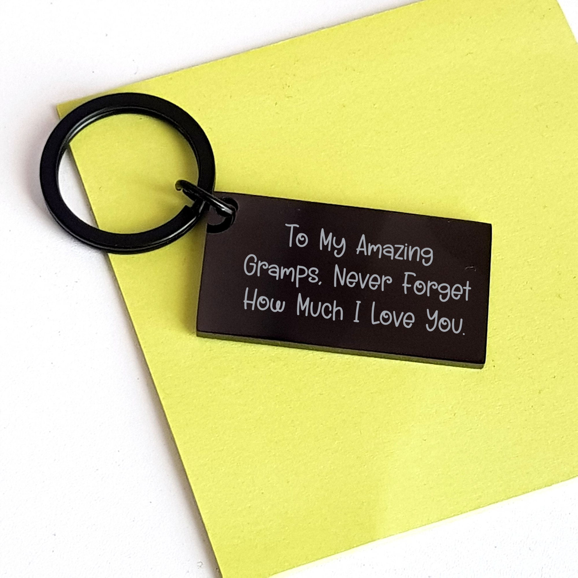 Funny Graduation Gifts for Gramps from Family - Keychain with Engraved Quote - Image 3