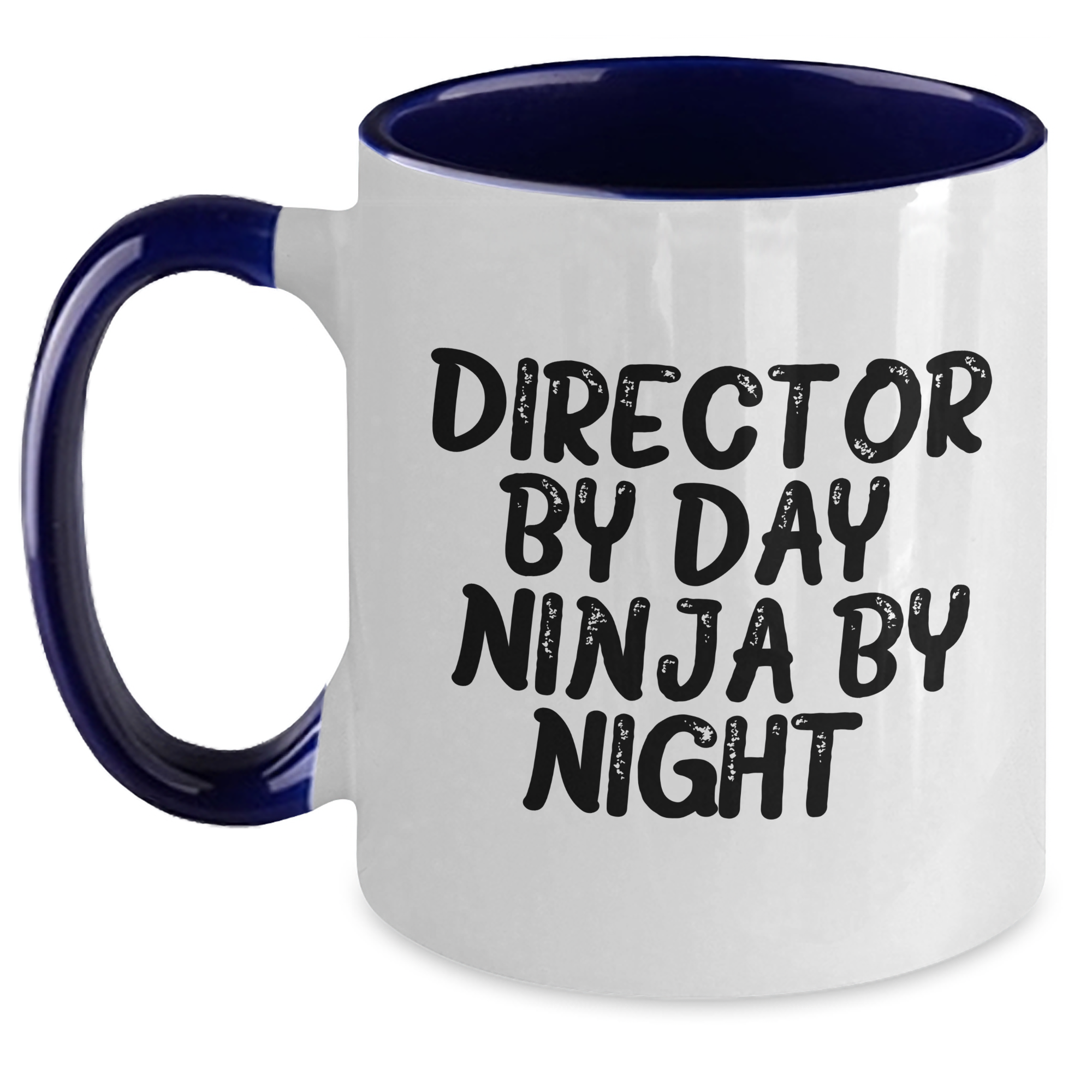 Funny Director Gifts for Men - Director By Day. Ninja By Night. Two Tone Coffee Mug, Father's Day Unique Gifts from Men to Friends or Family - Main