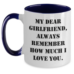 Funny Gifts from Men to Sweetheart, Always Remember How Much I Love You. - Two Tone Coffee Mug for Graduation - Main