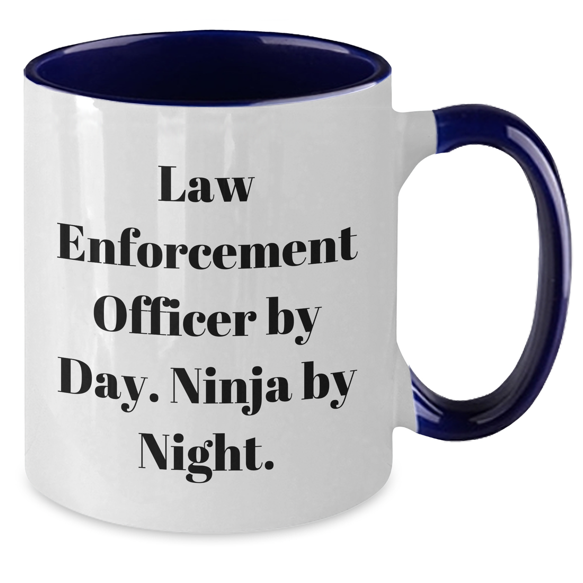 Funny Law Enforcement Officer Gifts - Law Enforcement Officer By Day. Ninja By Night. Two Tone Coffee Mug for Graduation, Unique Law Enforcement Officer Mugs from Friends, Coworkers, or Family - Additional