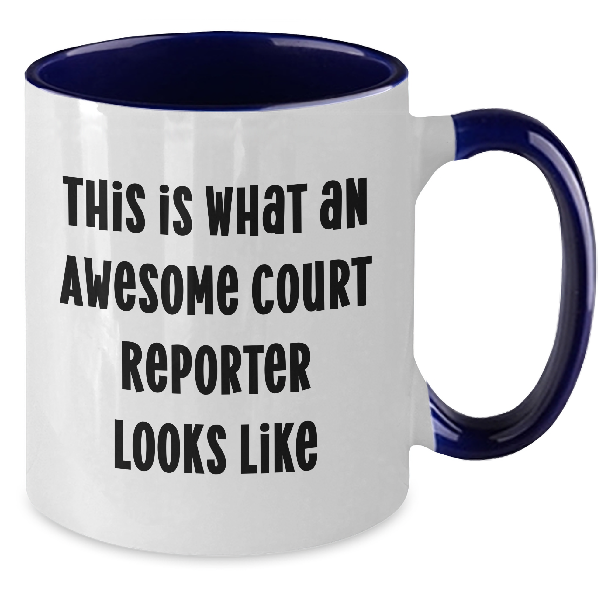 Funny Court Reporter Gifts, 'This Is What An Awesome Court Reporter Looks Like' Two Tone Coffee Mug, Gifts from Friends to Court Reporter, Unique Father's Day Unique Gifts - Additional