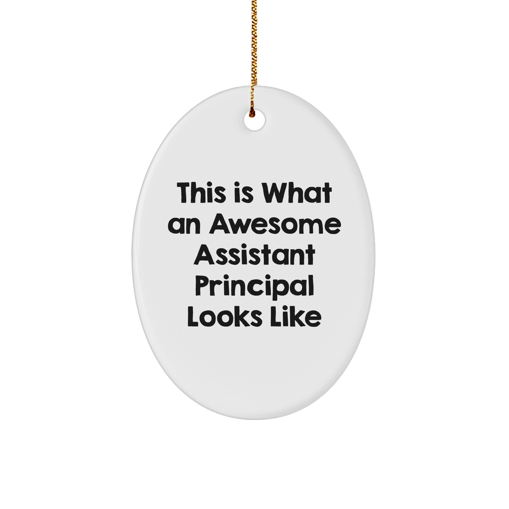 Funny Assistant Principal Gifts - This Is What An Awesome Assistant Principal Looks Like Oval Ornament for Christmas, Gifts from Men to Assistant Principal - Image 1
