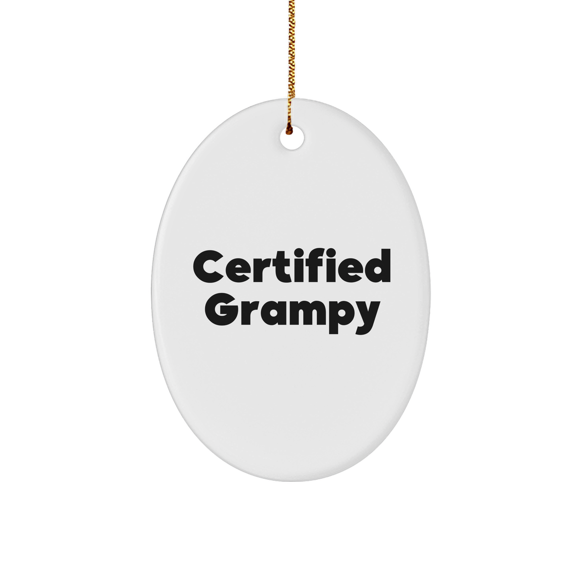 Funny Grampy Oval Ornament Gifts from Family for Grampy Christmas Unique Gifts - Image 1